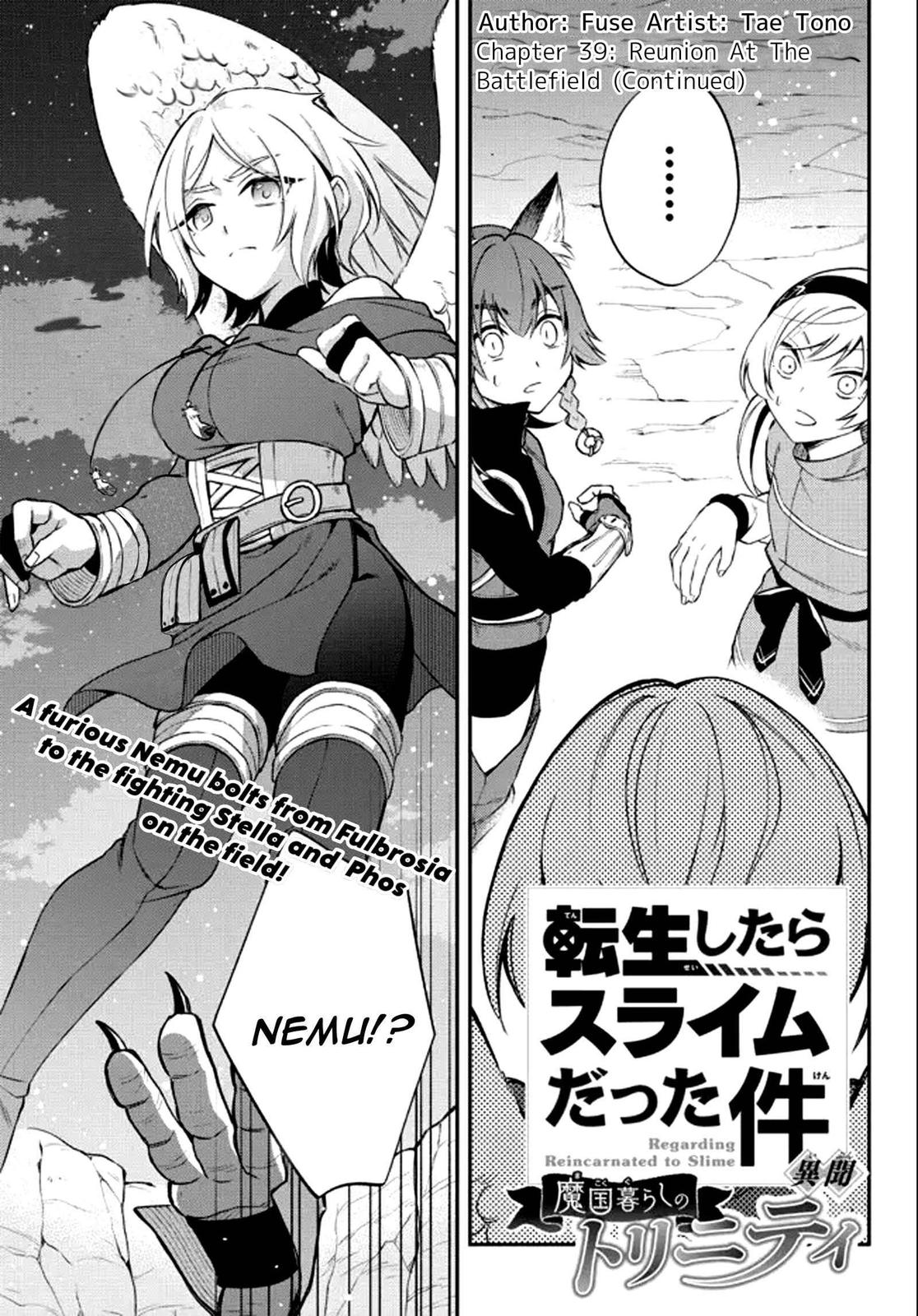 Tensei shitara Slime datta Ken Ibun: Makoku Gurashi no Trinity Chap 39 - Next Chap 40