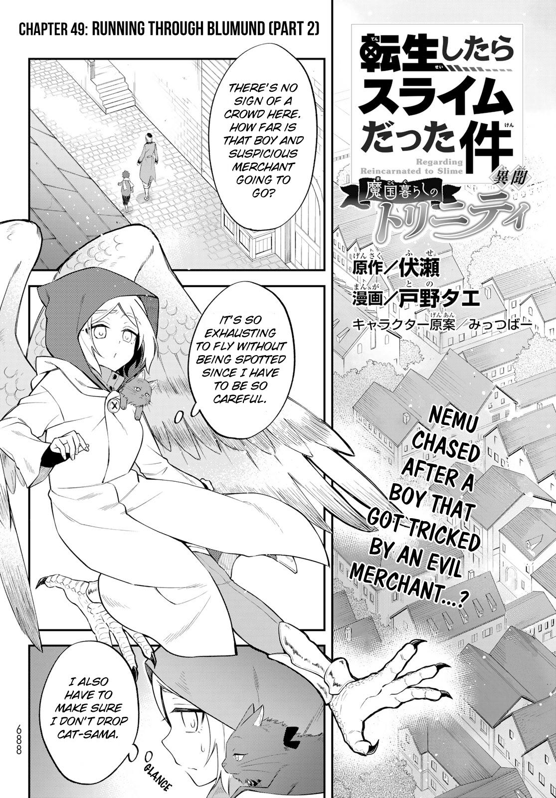 Tensei shitara Slime datta Ken Ibun: Makoku Gurashi no Trinity Chap 49 - Next Chap 50