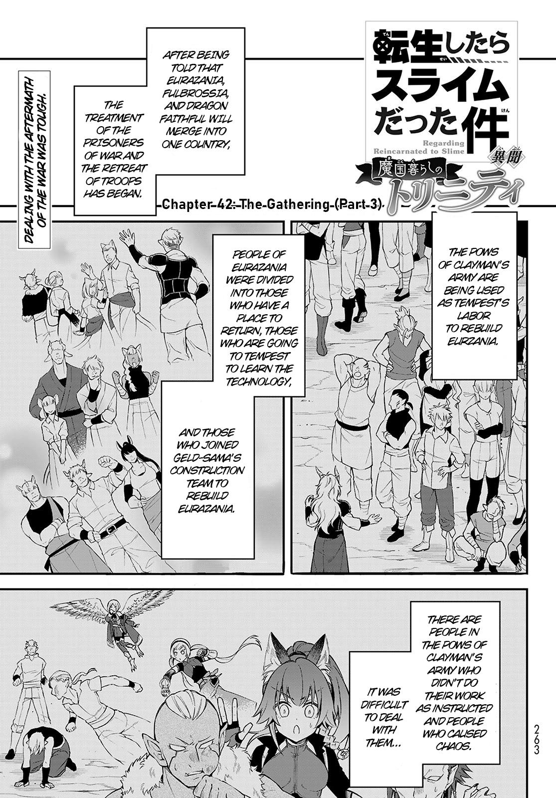 Tensei shitara Slime datta Ken Ibun: Makoku Gurashi no Trinity Chap 42 - Next Chap 43