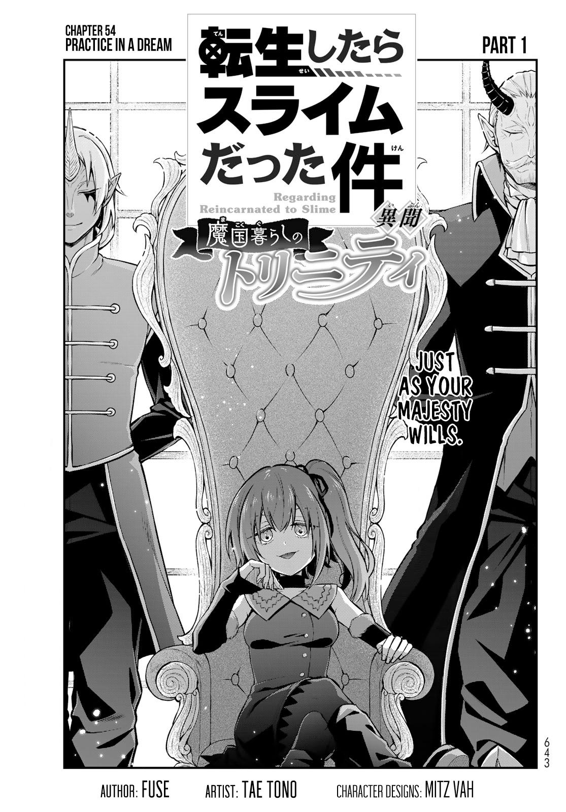 Tensei shitara Slime datta Ken Ibun: Makoku Gurashi no Trinity Chap 54 - Next Chap 55