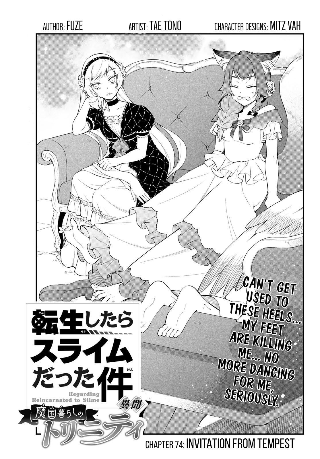 Tensei shitara Slime datta Ken Ibun: Makoku Gurashi no Trinity Chap 74 - Next Chap 75