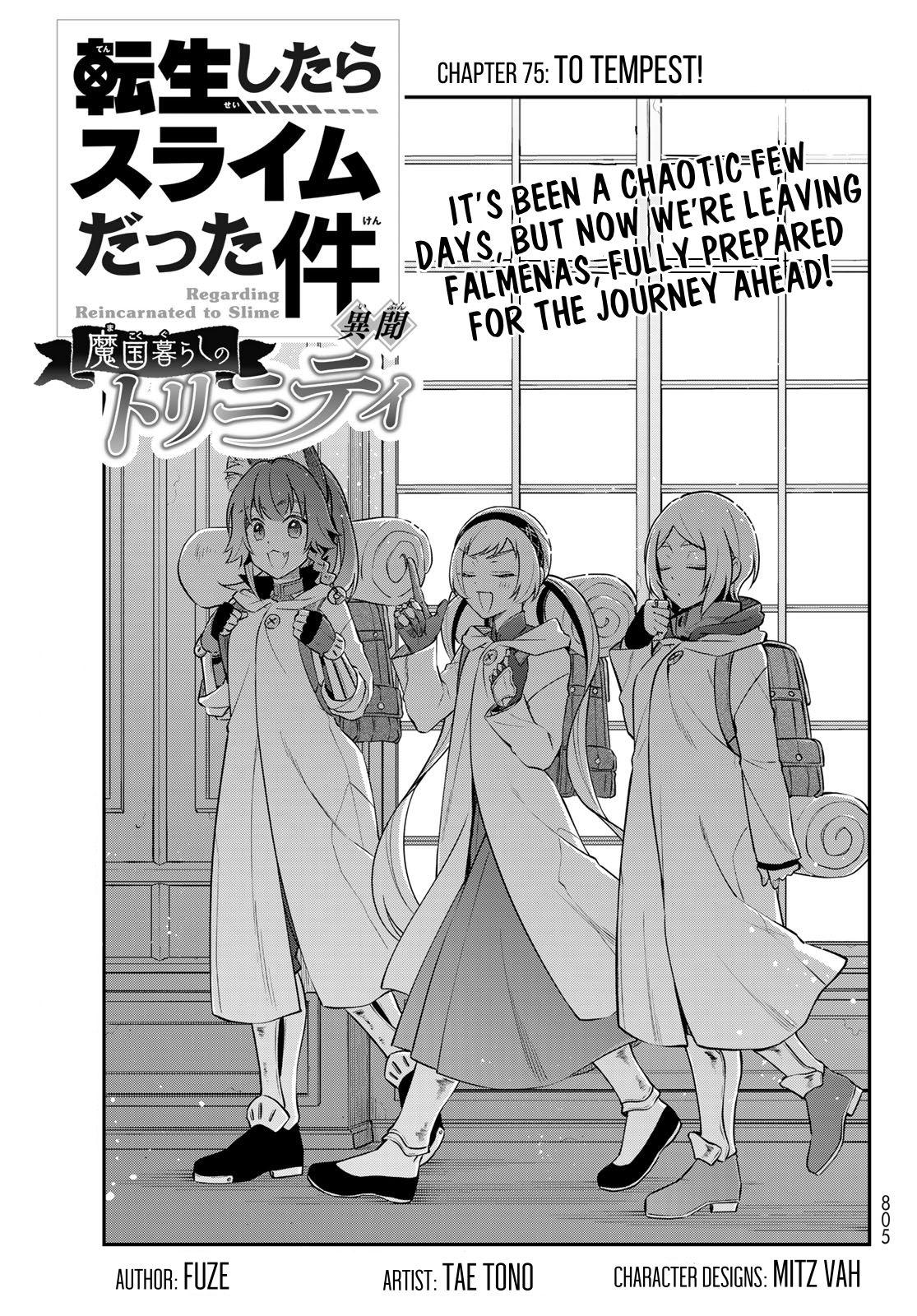 Tensei shitara Slime datta Ken Ibun: Makoku Gurashi no Trinity Chap 75 - Next Chap 76