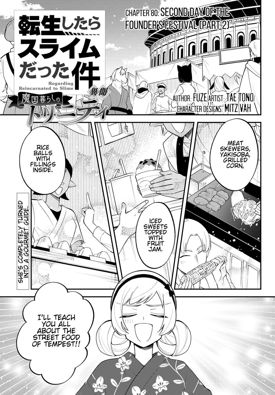 Tensei shitara Slime datta Ken Ibun: Makoku Gurashi no Trinity Chap 80 - Next Chap 81