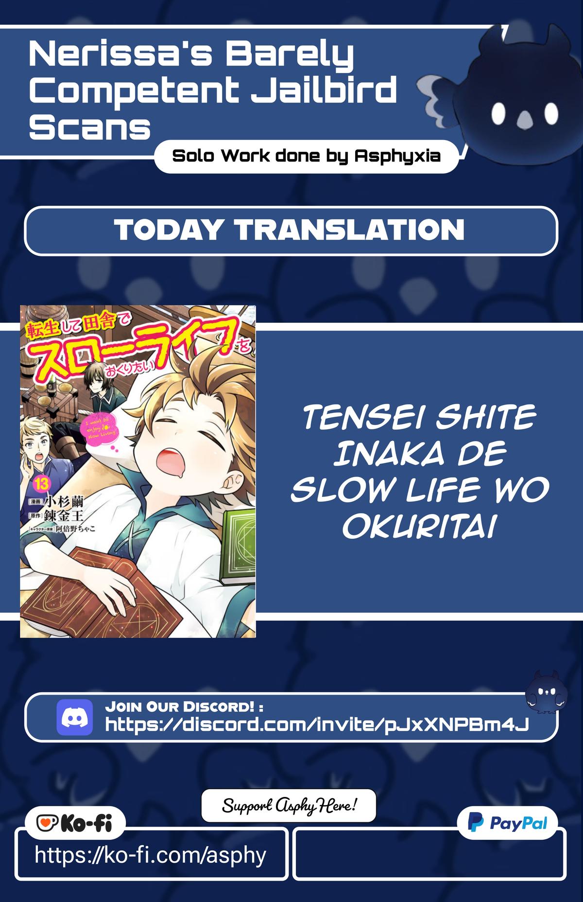 Tensei Shite Inaka de Slowlife wo Okuritai Chap 86 - Next Chap 87