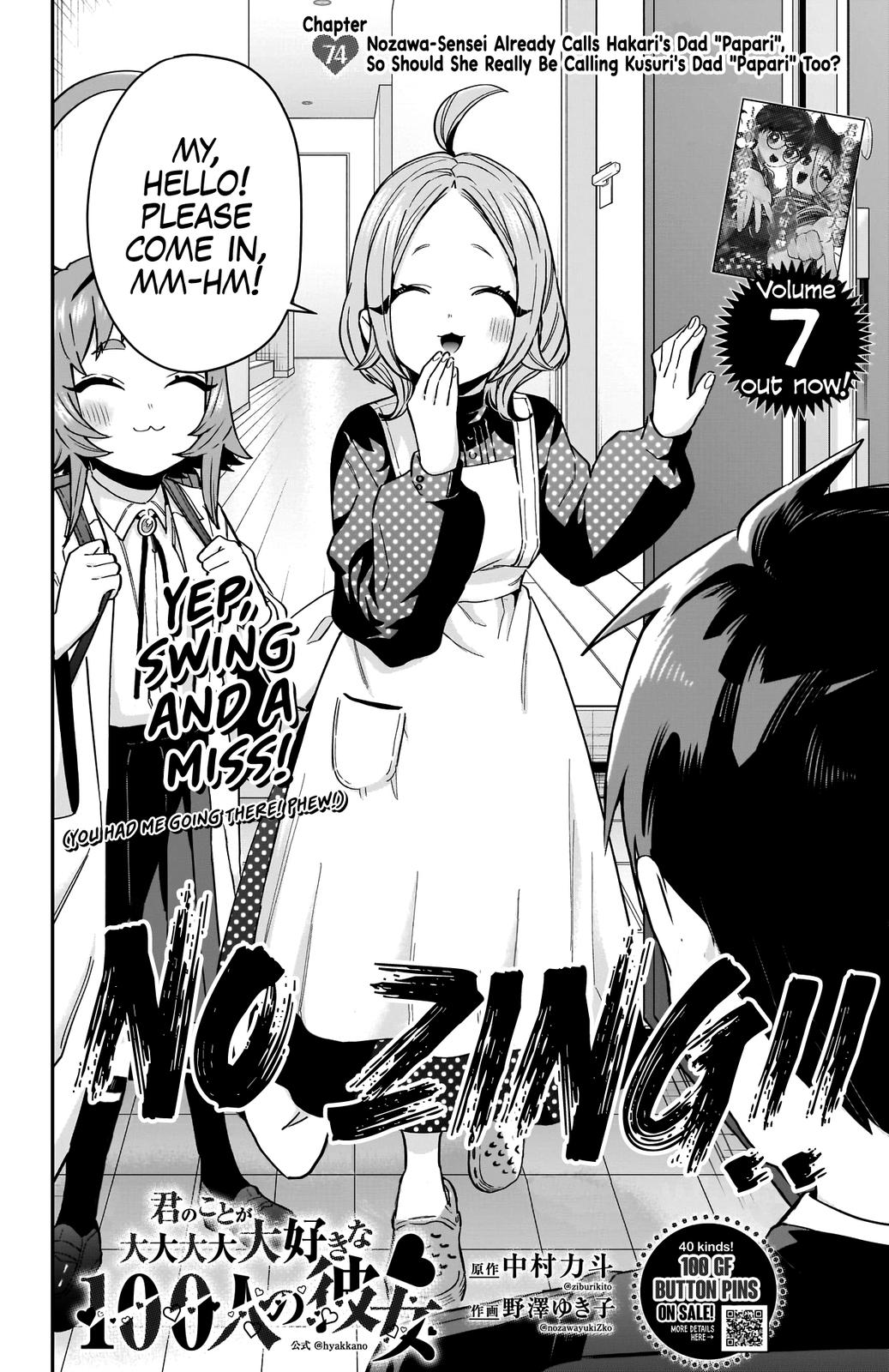 Kimi no Koto ga Daidaidaidaidaisuki na 100-nin no Kanojo Chap 74 - Next Chap 75
