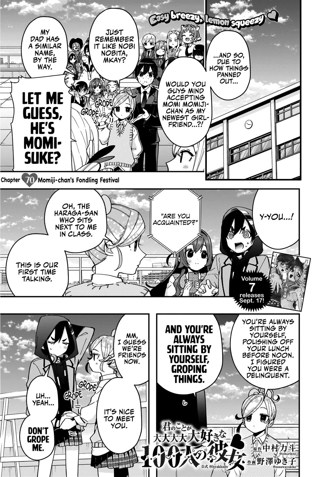 Kimi no Koto ga Daidaidaidaidaisuki na 100-nin no Kanojo Chap 70 - Next Chap 71