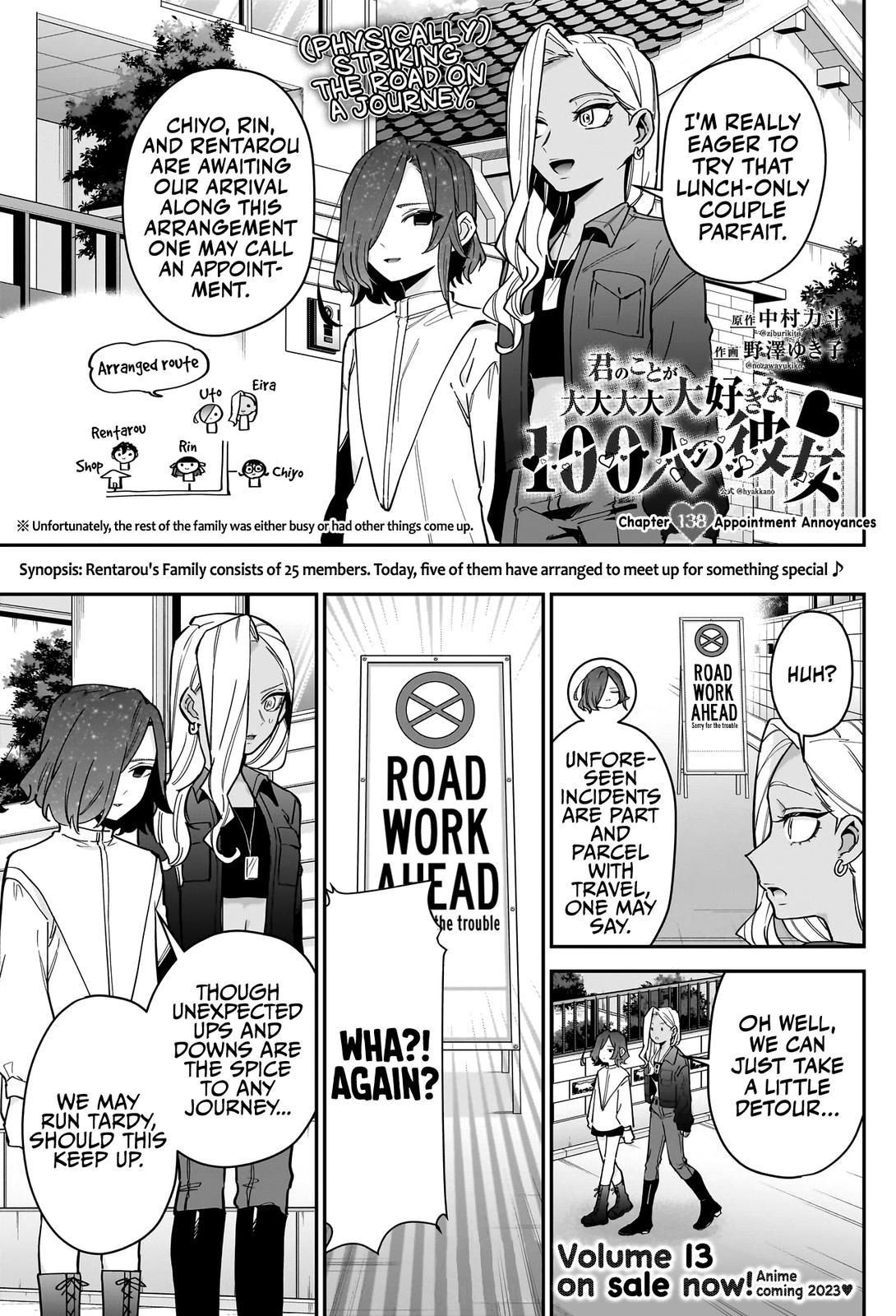 Kimi no Koto ga Daidaidaidaidaisuki na 100-nin no Kanojo Chap 138 - Next Chap 139
