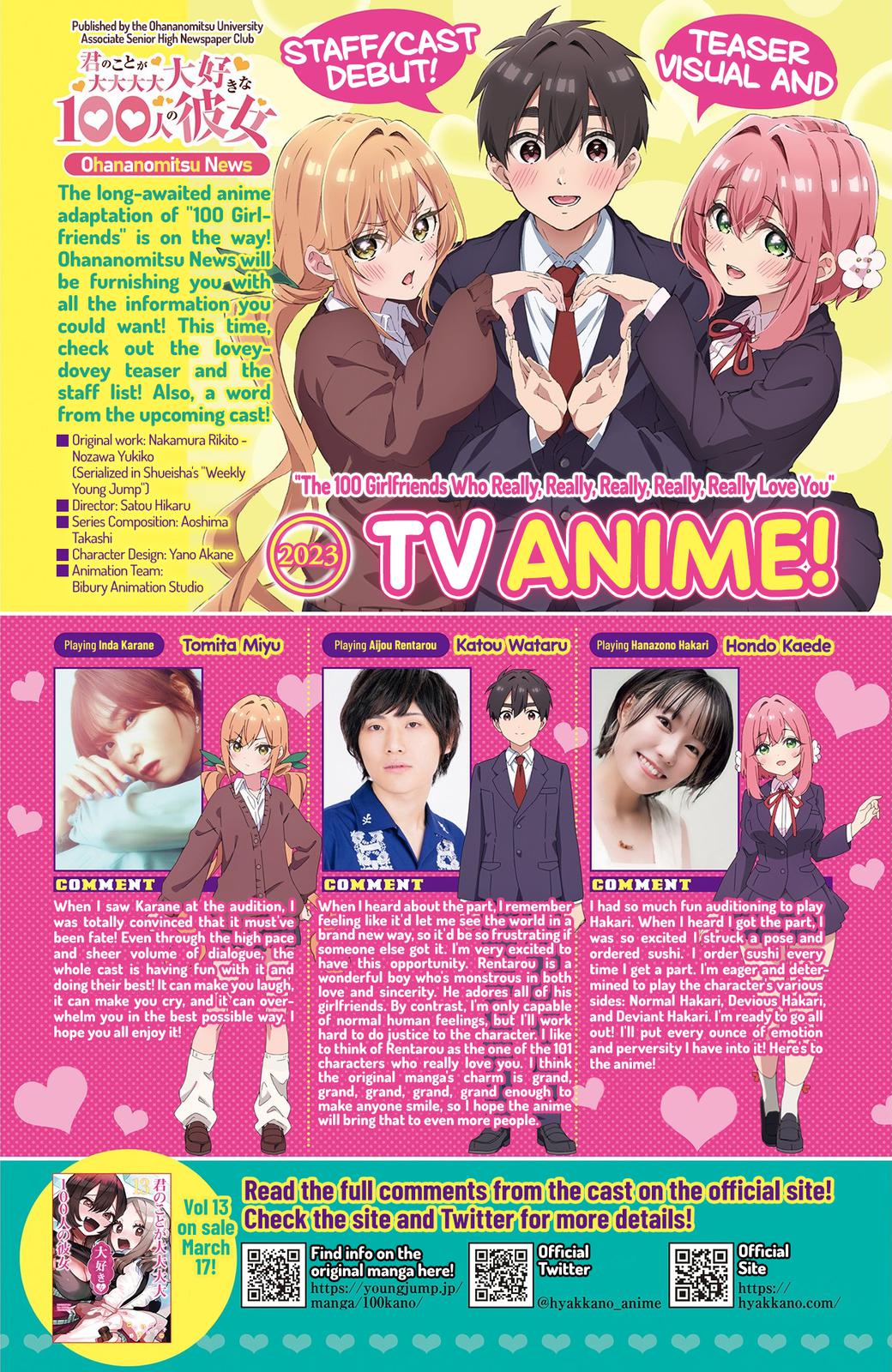 Kimi no Koto ga Daidaidaidaidaisuki na 100-nin no Kanojo Chap 130 - Next Chap 131
