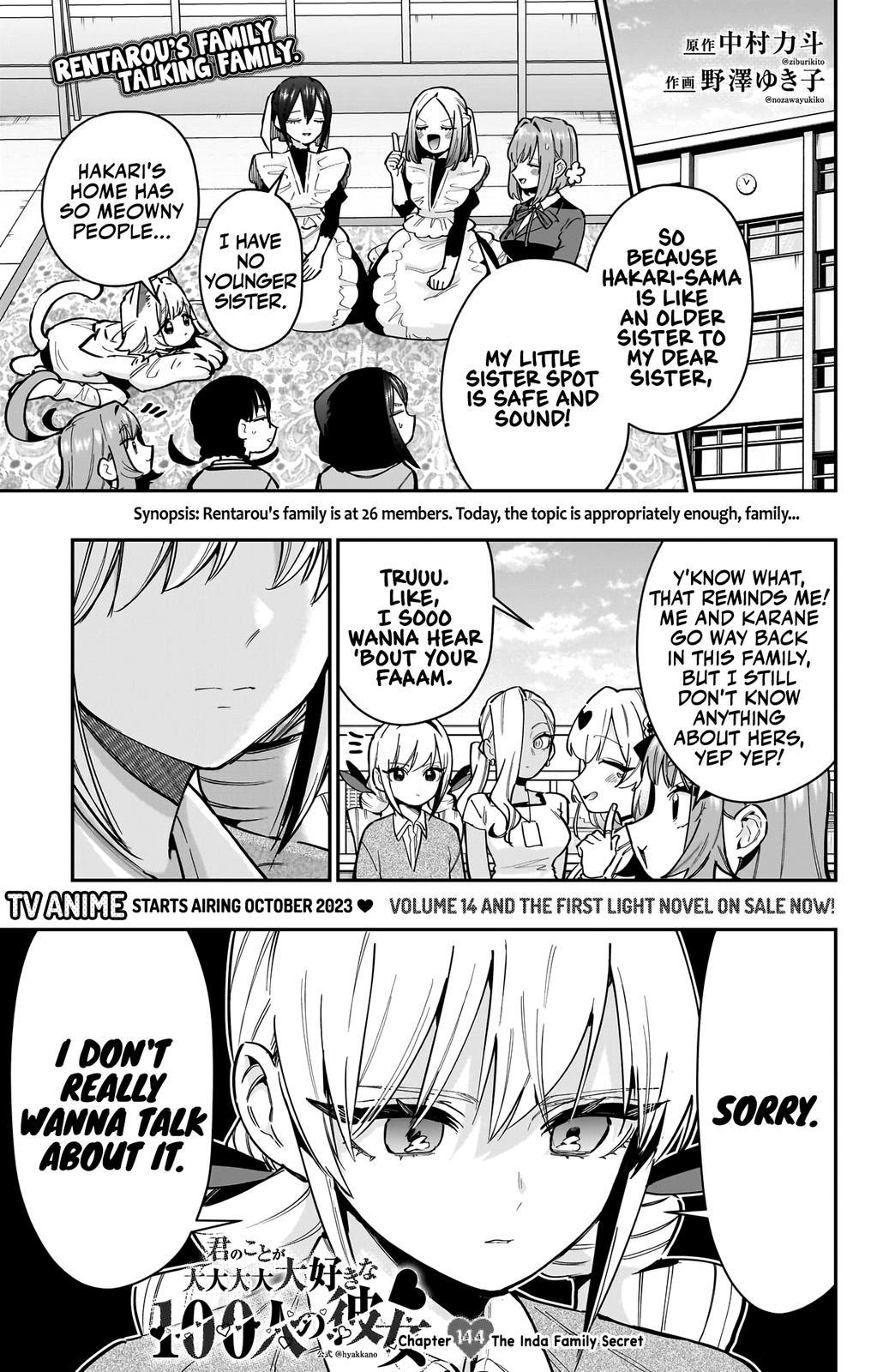 Kimi no Koto ga Daidaidaidaidaisuki na 100-nin no Kanojo Chap 144 - Next Chap 145