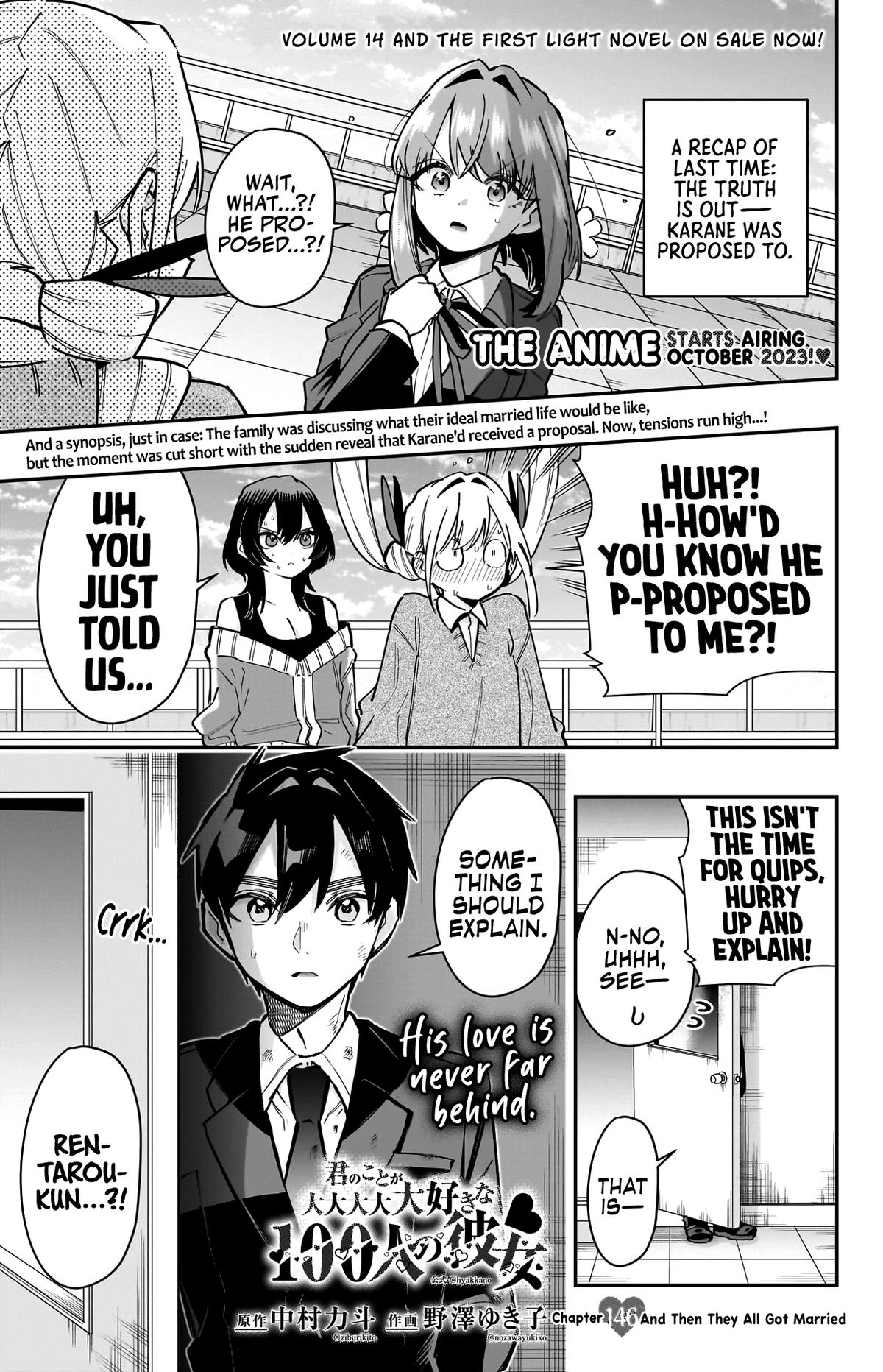 Kimi no Koto ga Daidaidaidaidaisuki na 100-nin no Kanojo Chap 146 - Next Chap 147