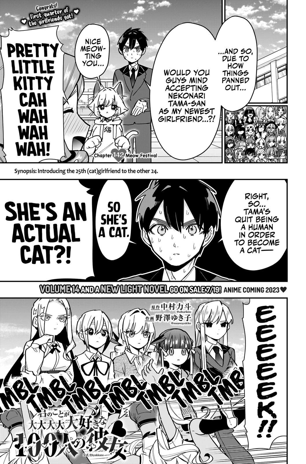 Kimi no Koto ga Daidaidaidaidaisuki na 100-nin no Kanojo Chap 142 - Next Chap 143