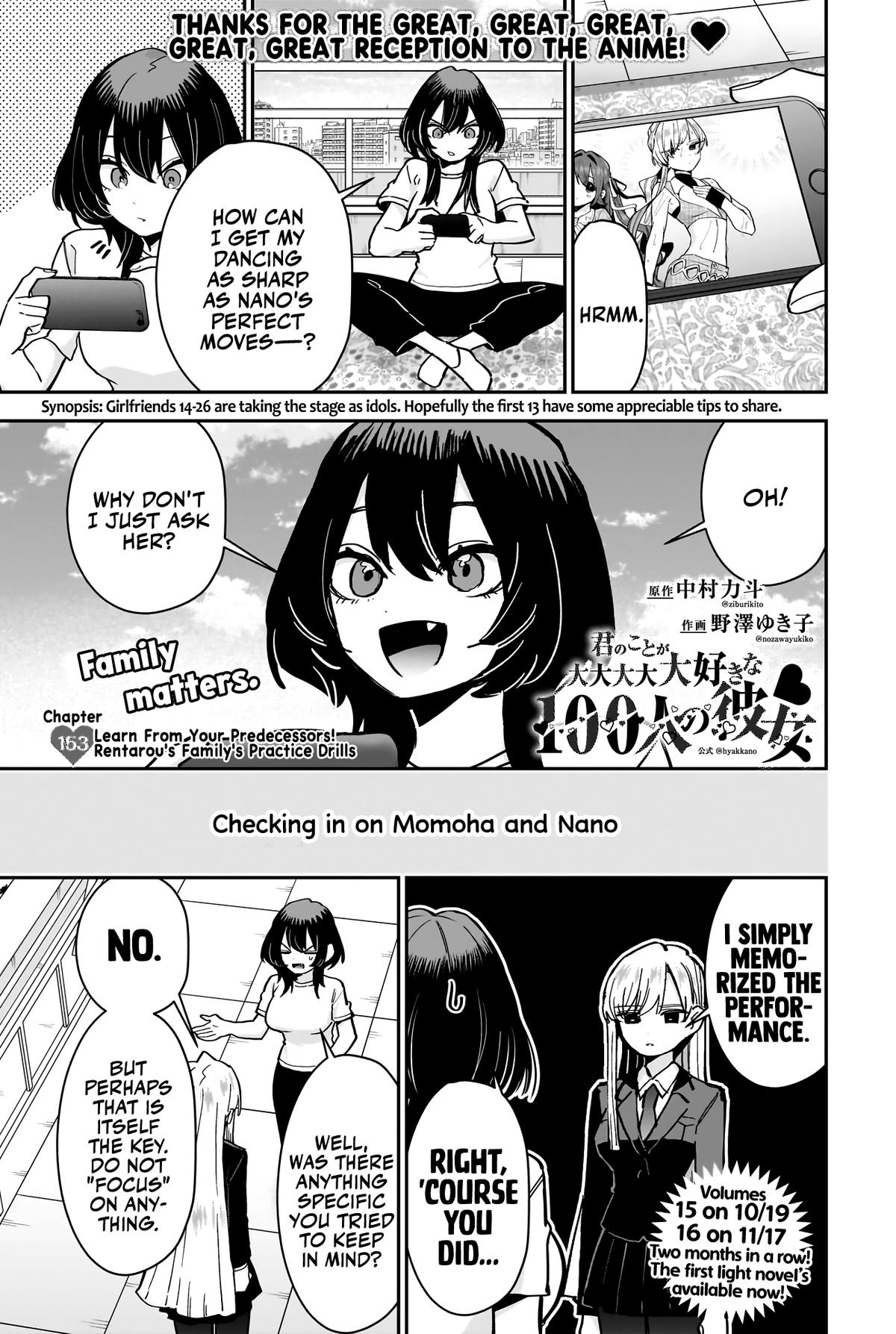 Kimi no Koto ga Daidaidaidaidaisuki na 100-nin no Kanojo Chap 153 - Next Chap 154