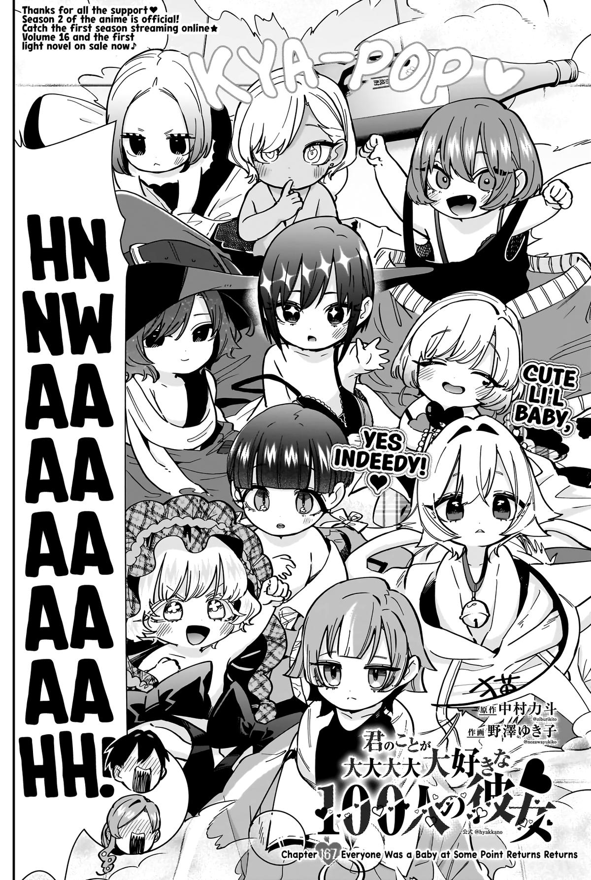 Kimi no Koto ga Daidaidaidaidaisuki na 100-nin no Kanojo Chap 167 - Next Chap 168