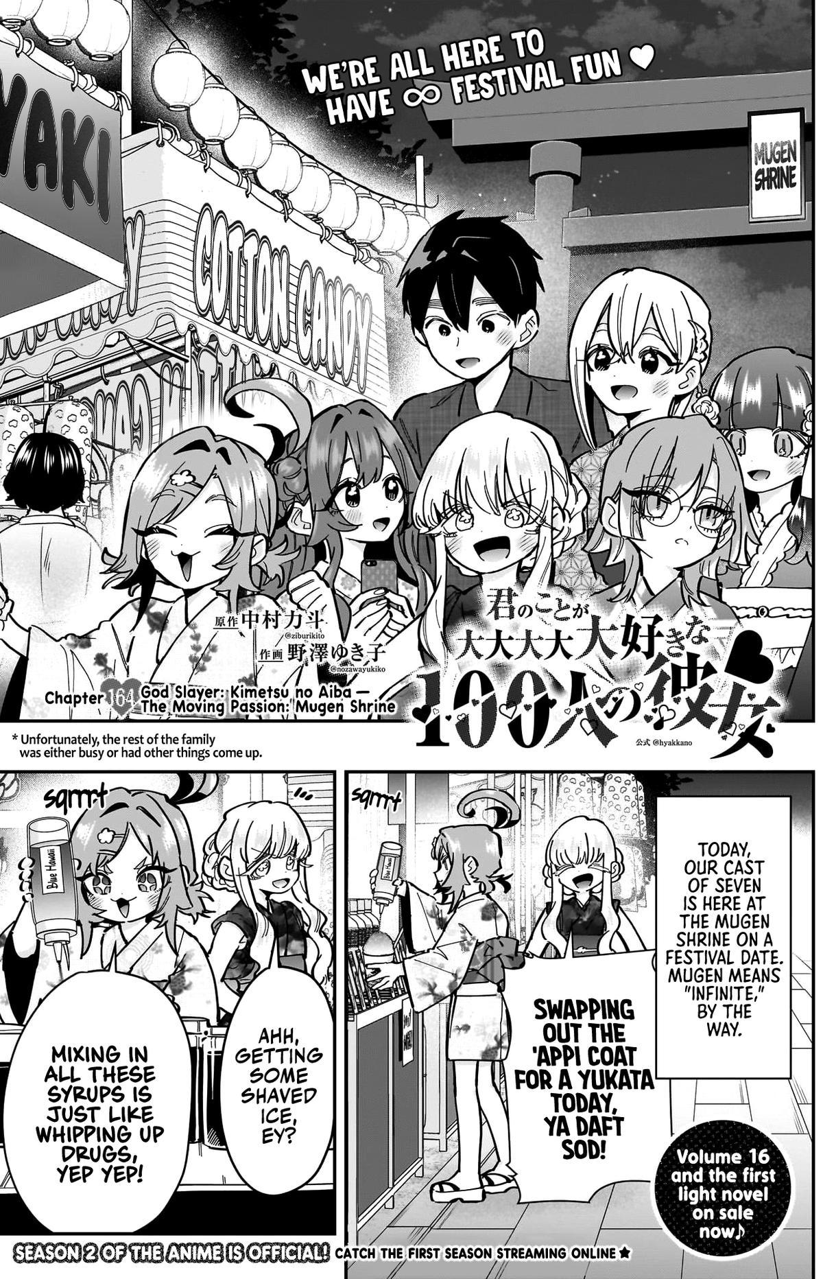 Kimi no Koto ga Daidaidaidaidaisuki na 100-nin no Kanojo Chap 164 - Next Chap 165