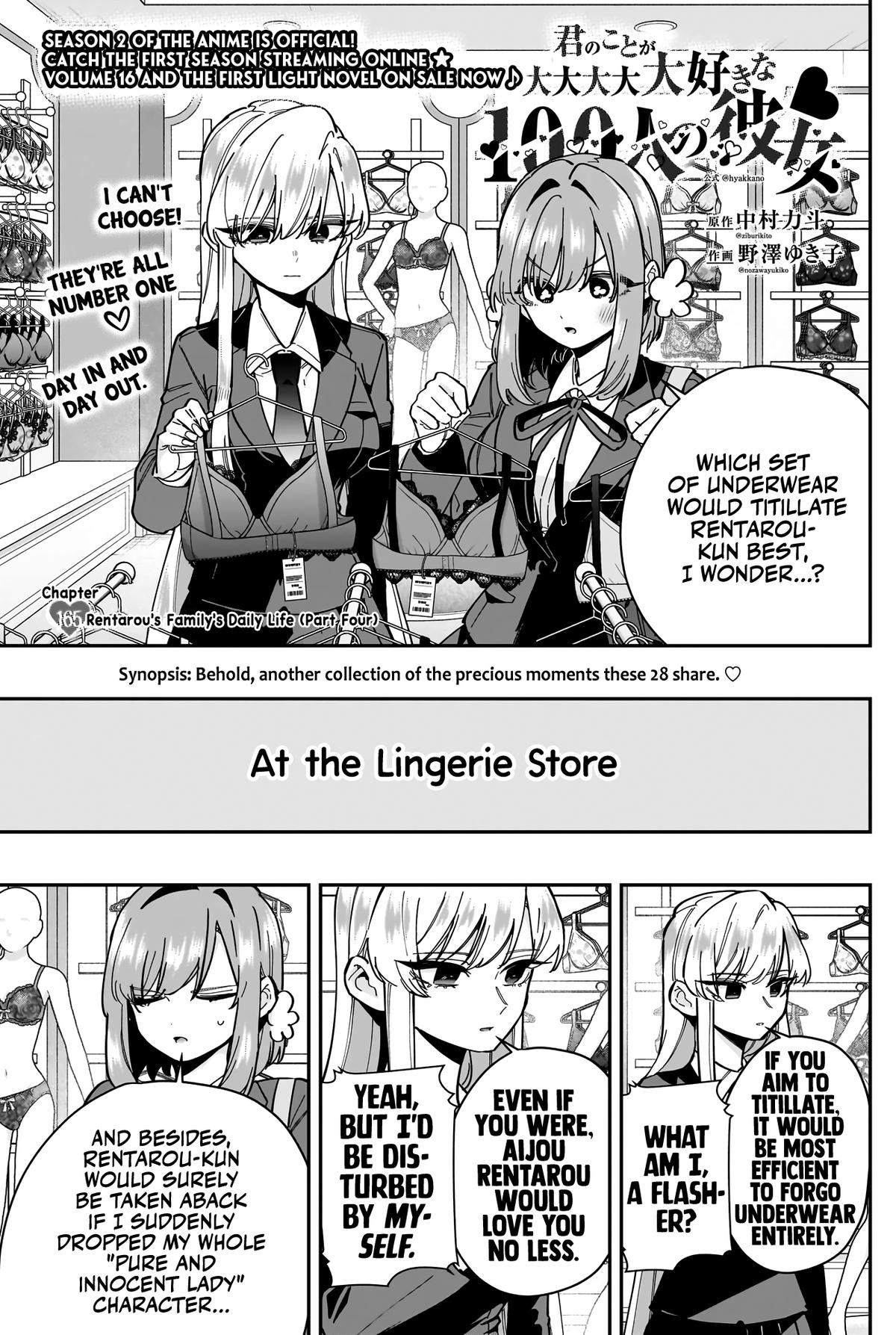 Kimi no Koto ga Daidaidaidaidaisuki na 100-nin no Kanojo Chap 165 - Next Chap 166