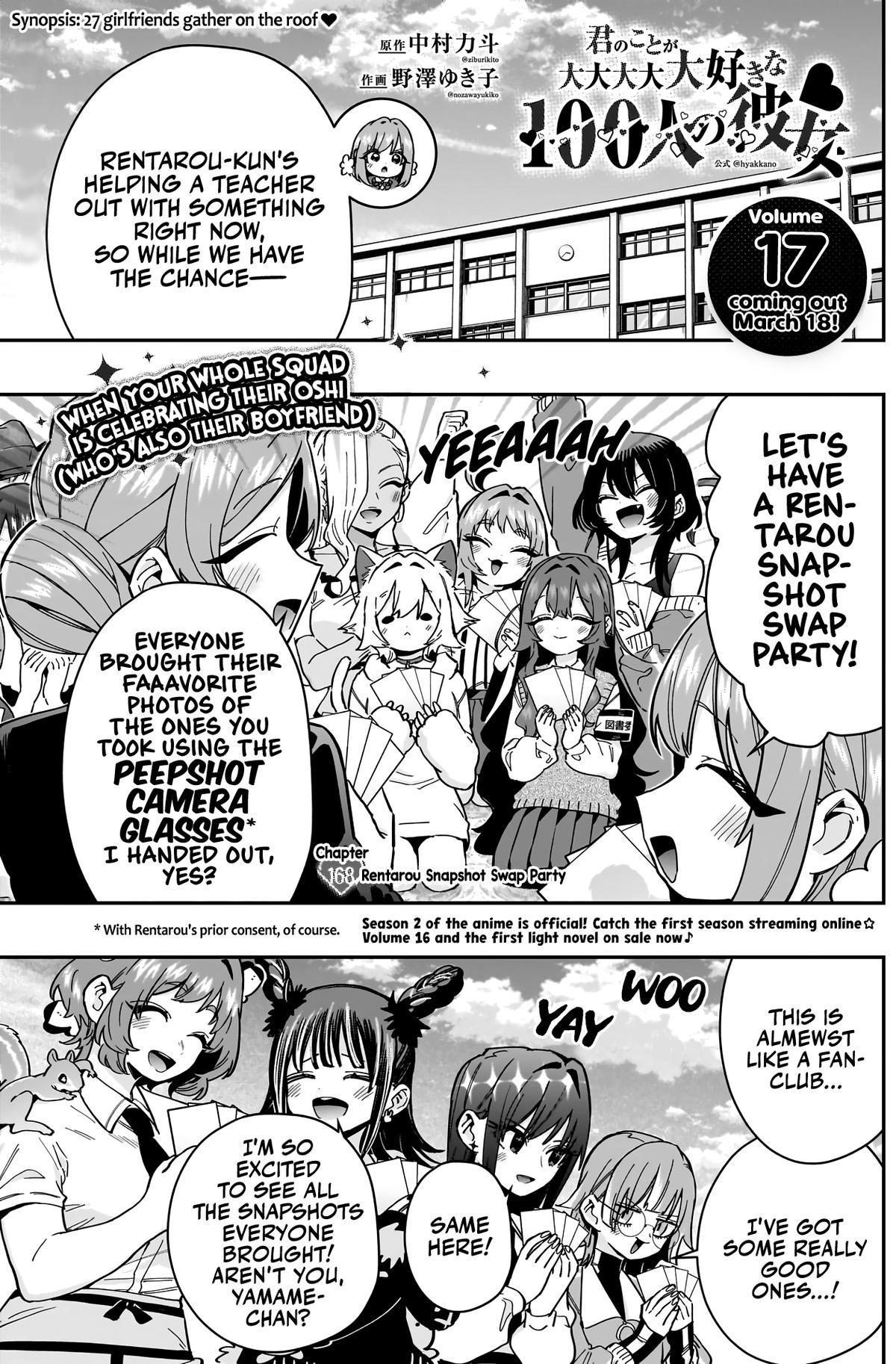 Kimi no Koto ga Daidaidaidaidaisuki na 100-nin no Kanojo Chap 168 - Next Chap 169