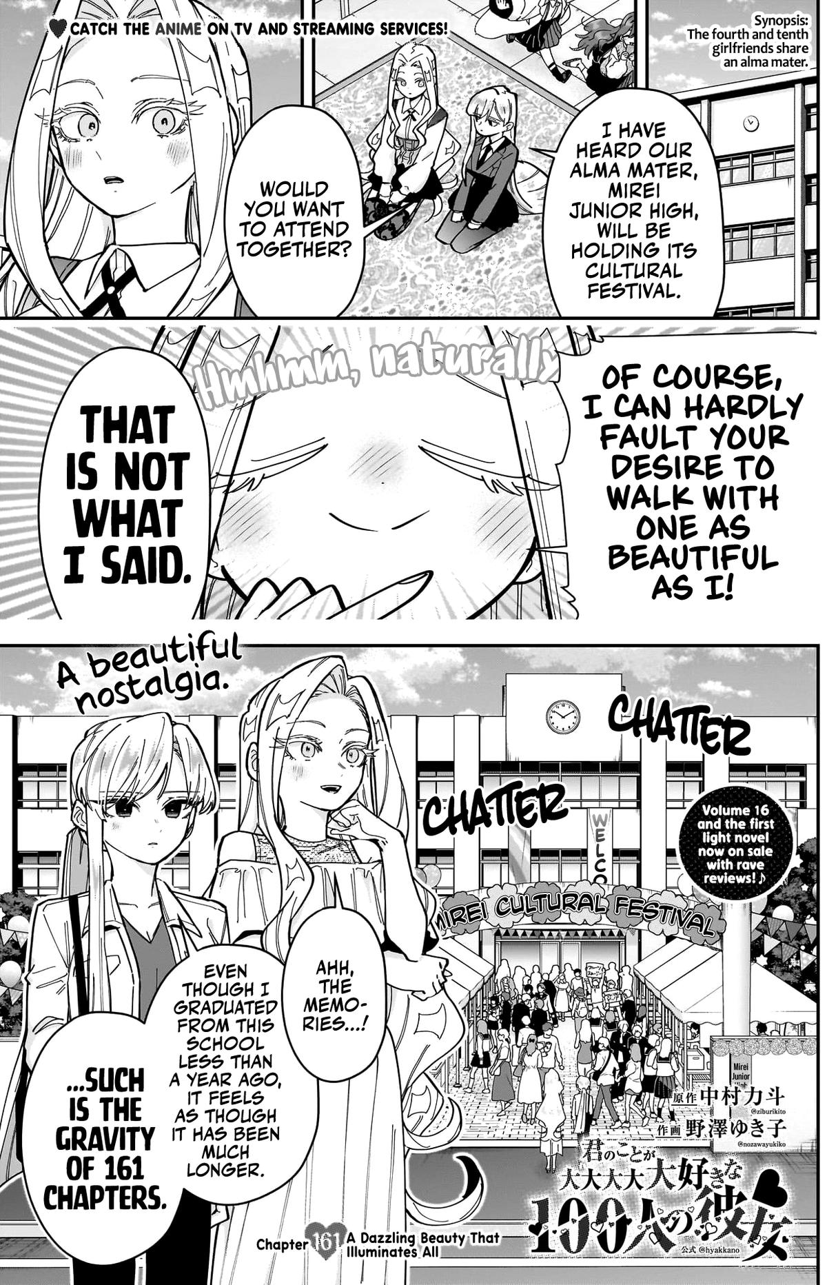 Kimi no Koto ga Daidaidaidaidaisuki na 100-nin no Kanojo Chap 161 - Next Chap 162