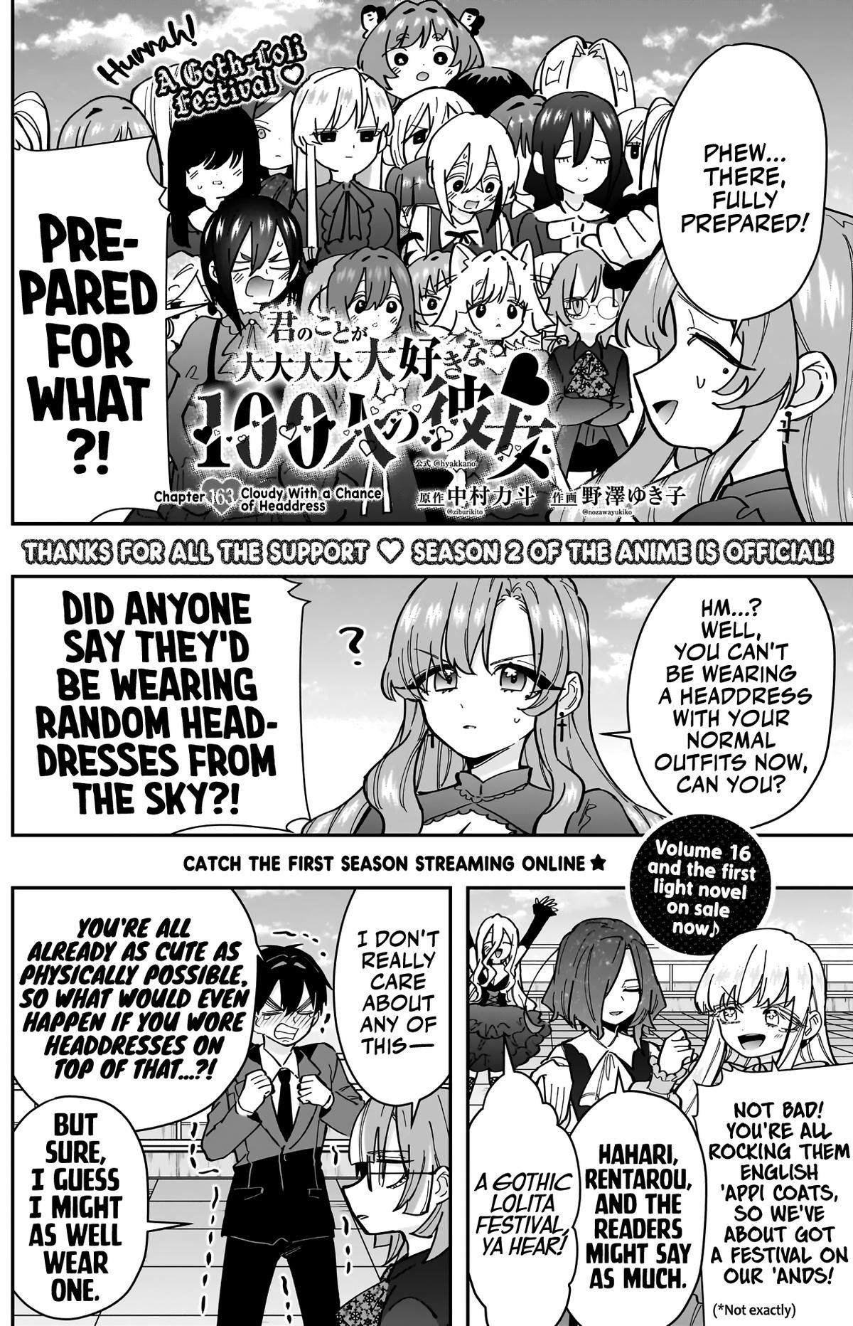 Kimi no Koto ga Daidaidaidaidaisuki na 100-nin no Kanojo Chap 163 - Next Chap 164
