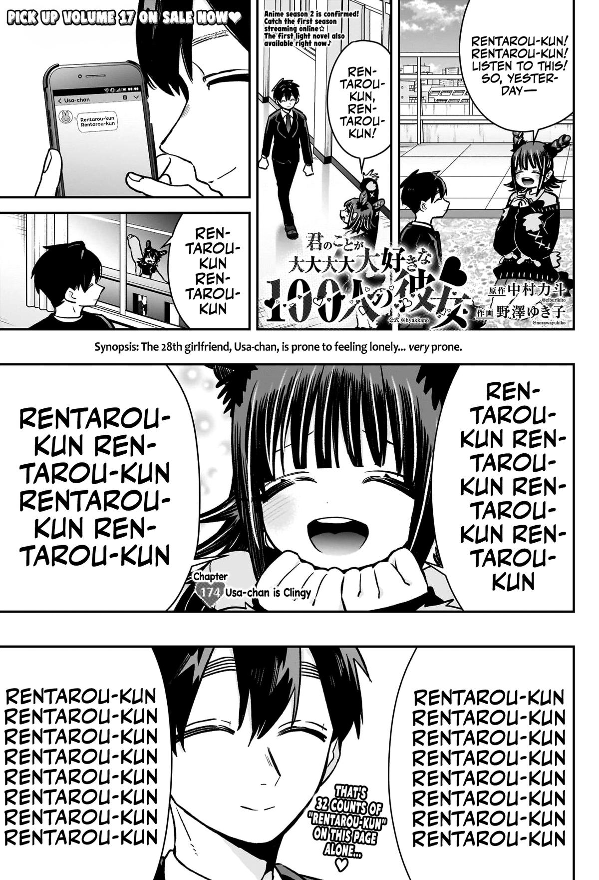 Kimi no Koto ga Daidaidaidaidaisuki na 100-nin no Kanojo Chap 174 - Next Chap 175