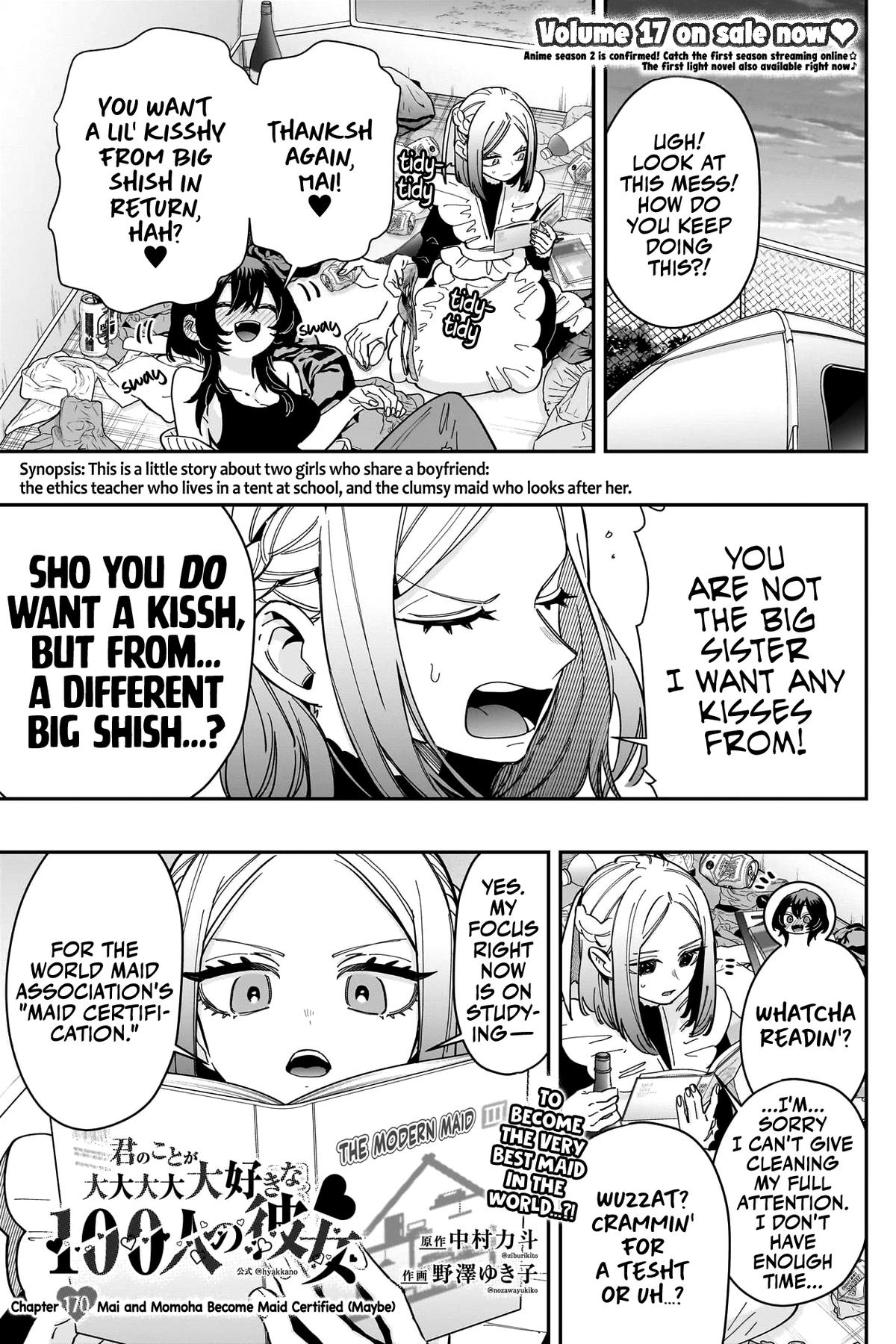 Kimi no Koto ga Daidaidaidaidaisuki na 100-nin no Kanojo Chap 170 - Next Chap 171
