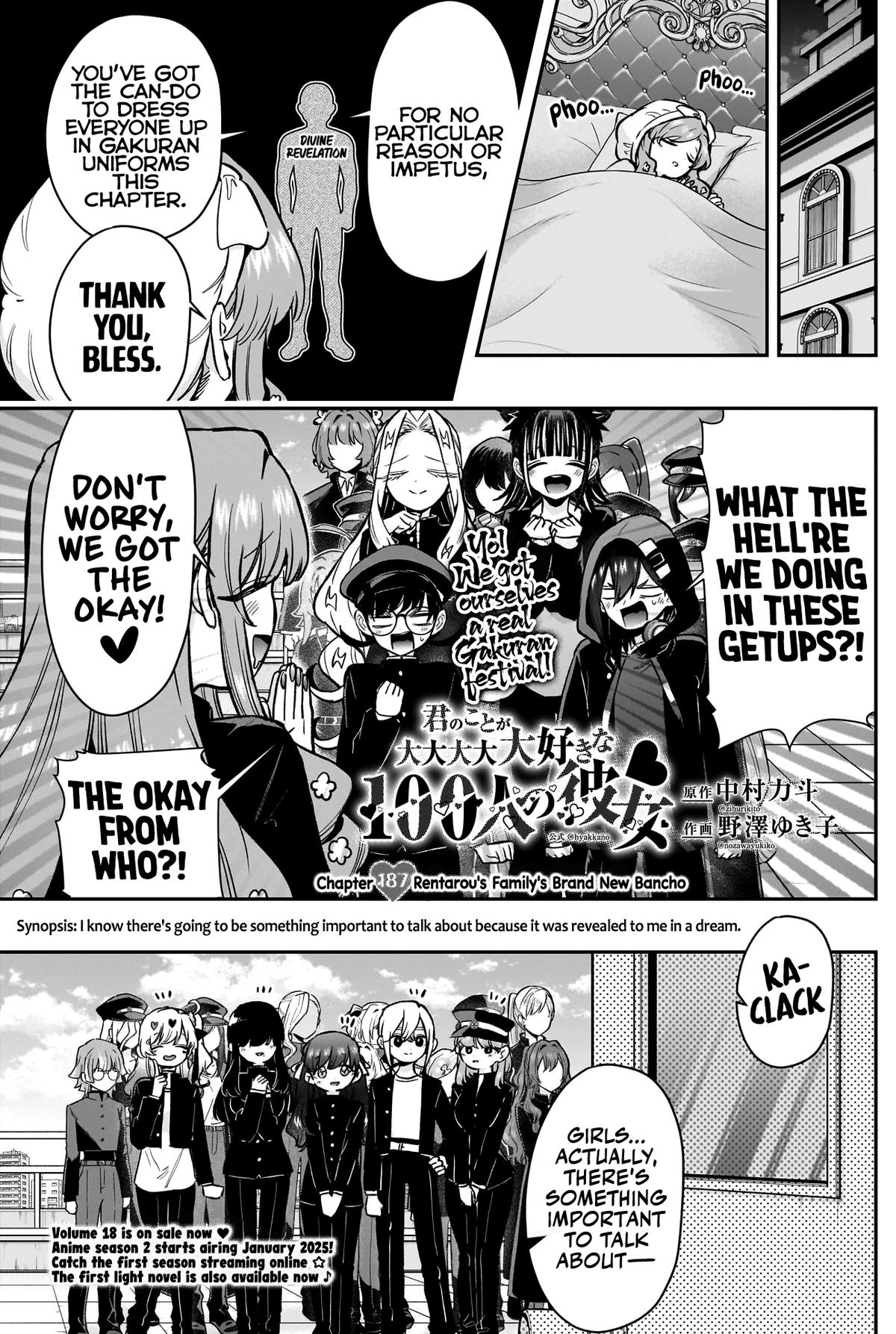 Kimi no Koto ga Daidaidaidaidaisuki na 100-nin no Kanojo Chap 187 - Next Chap 188
