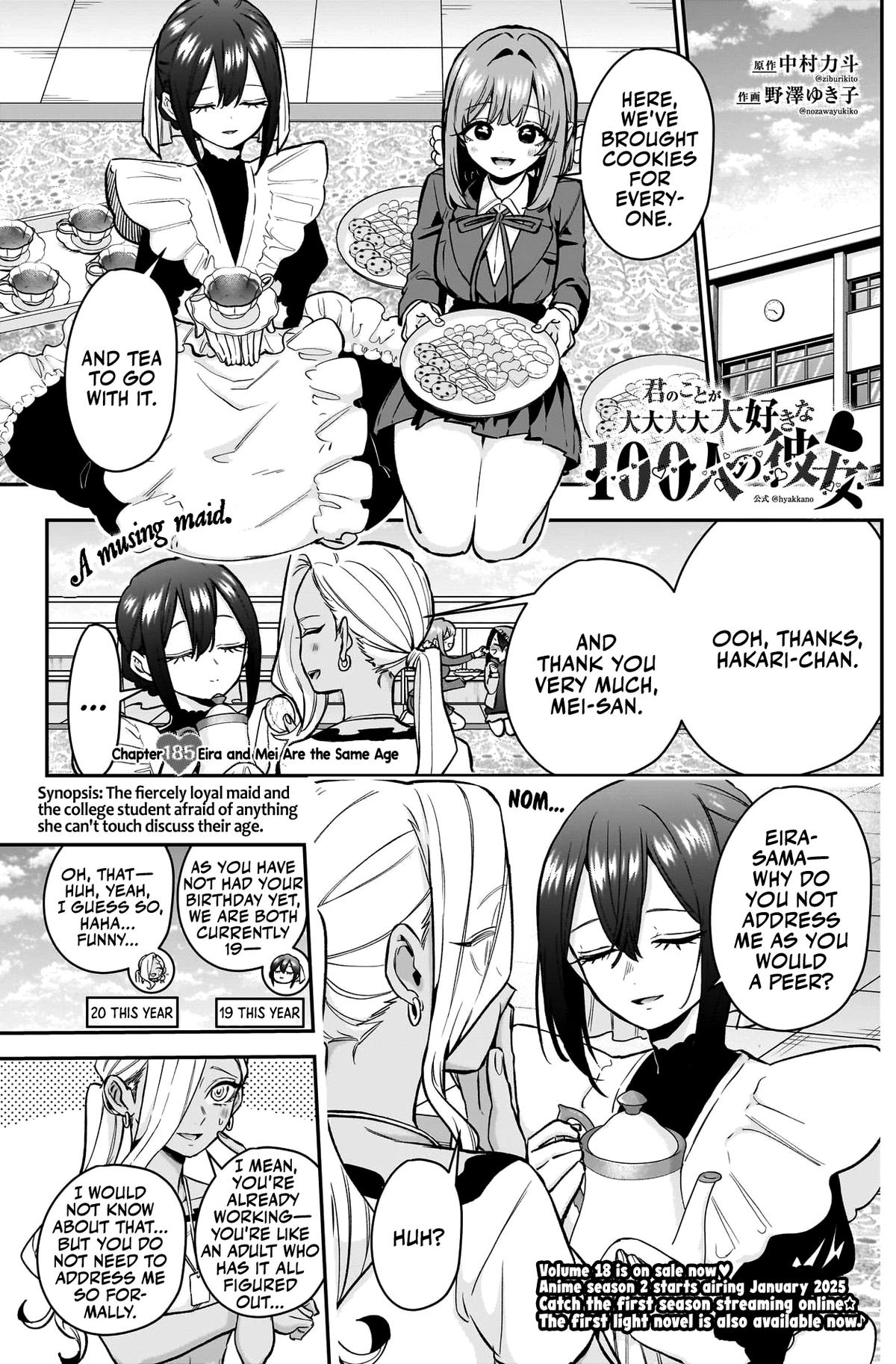 Kimi no Koto ga Daidaidaidaidaisuki na 100-nin no Kanojo Chap 185 - Next Chap 186
