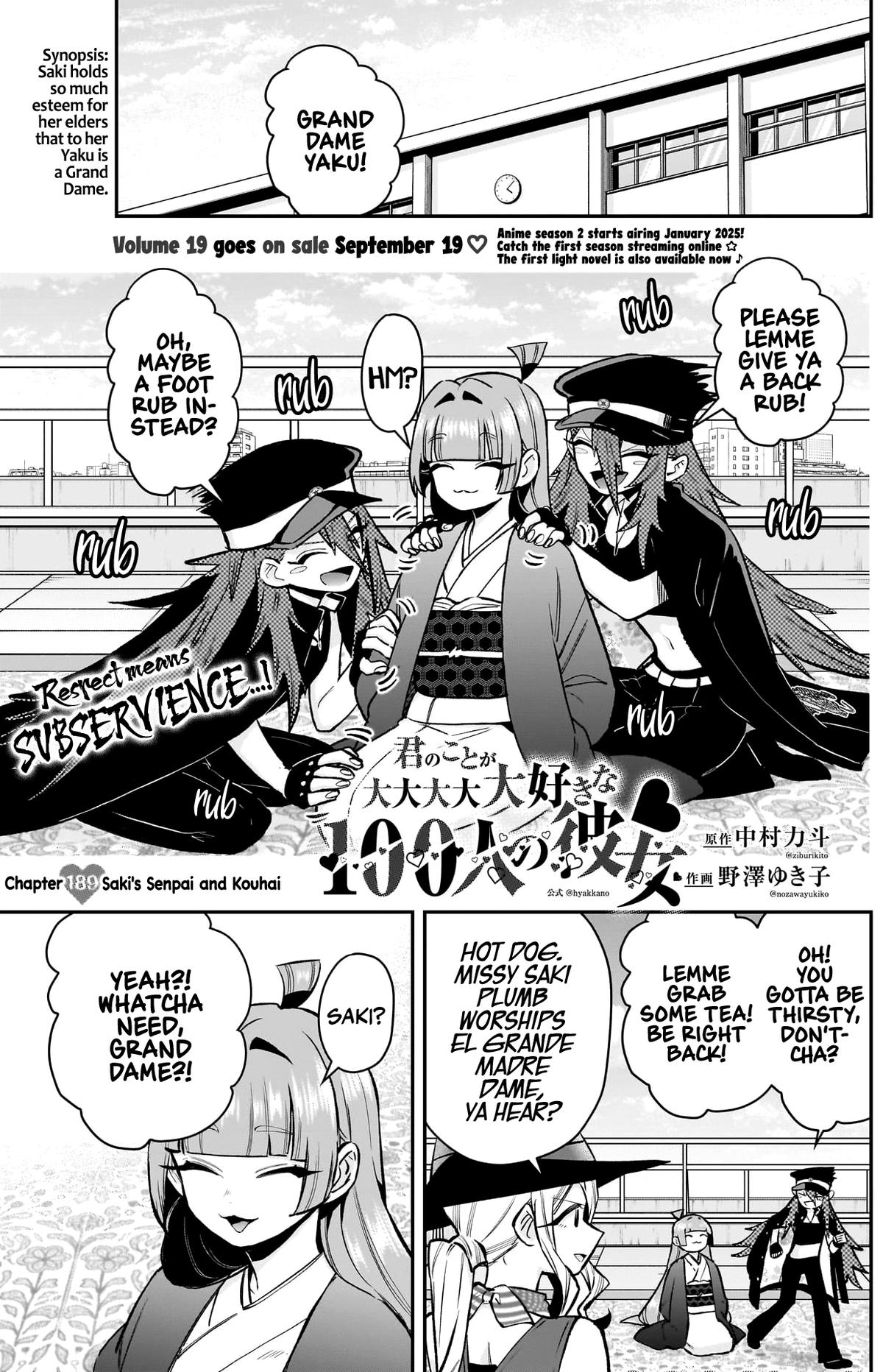 Kimi no Koto ga Daidaidaidaidaisuki na 100-nin no Kanojo Chap 189 - Next Chap 190