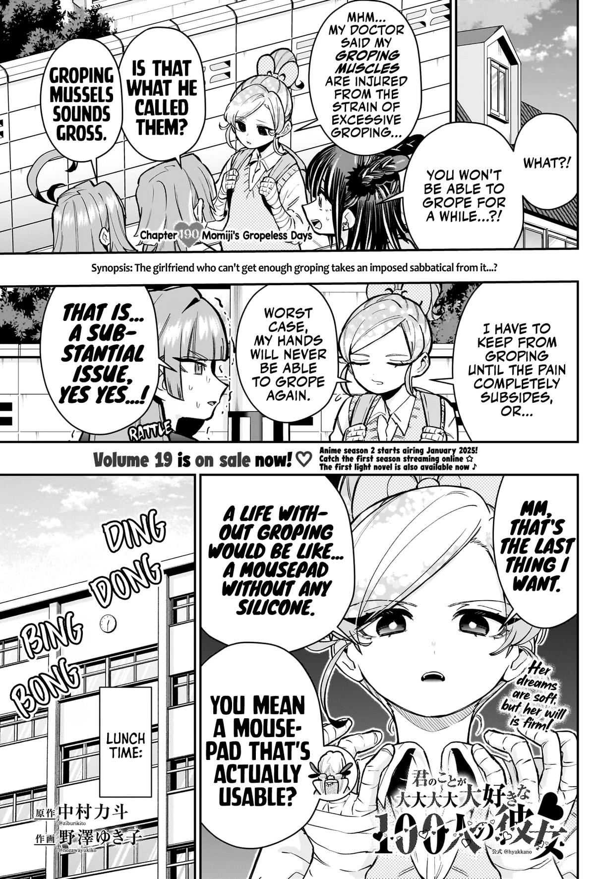 Kimi no Koto ga Daidaidaidaidaisuki na 100-nin no Kanojo Chap 190 - Next Chap 191