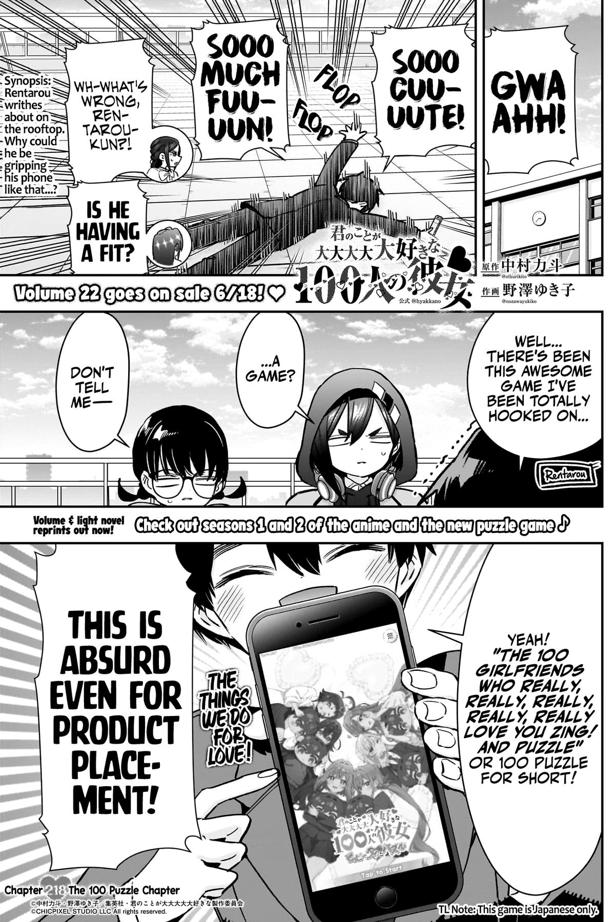 Kimi no Koto ga Daidaidaidaidaisuki na 100-nin no Kanojo Chap 218 - Next Chap 219
