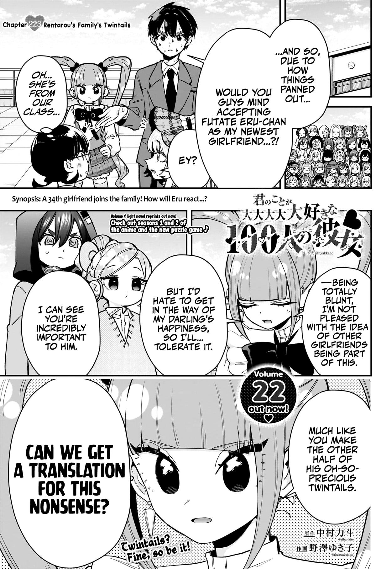Kimi no Koto ga Daidaidaidaidaisuki na 100-nin no Kanojo Chap 223 - Next Chap 224
