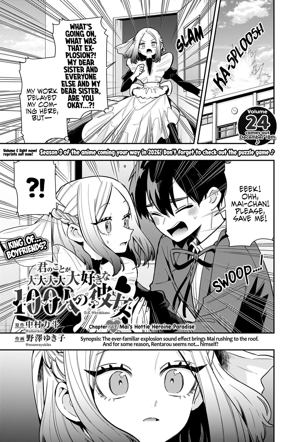 Kimi no Koto ga Daidaidaidaidaisuki na 100-nin no Kanojo Chap 237 - Next Chap 238