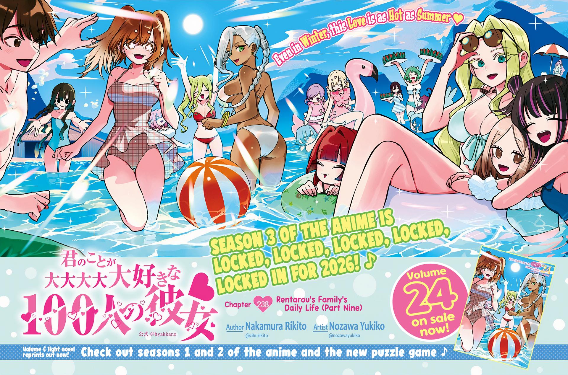 Kimi no Koto ga Daidaidaidaidaisuki na 100-nin no Kanojo Chap 238 - Next Chap 239