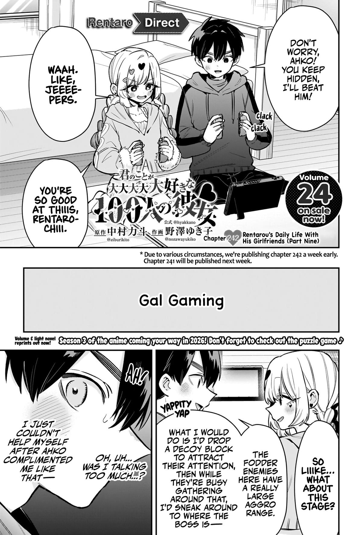 Kimi no Koto ga Daidaidaidaidaisuki na 100-nin no Kanojo Chap 242 - Next Chap 243