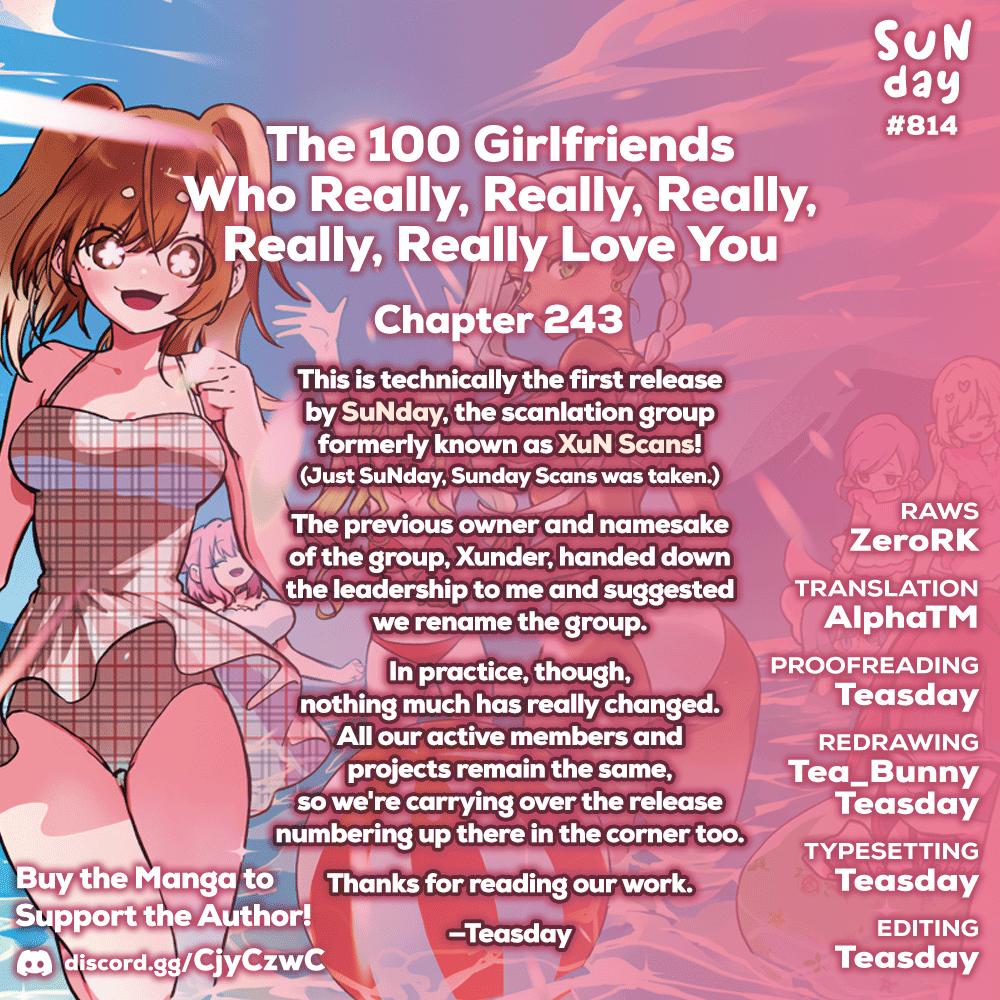 Kimi no Koto ga Daidaidaidaidaisuki na 100-nin no Kanojo Chap 243 - Next Chap 244