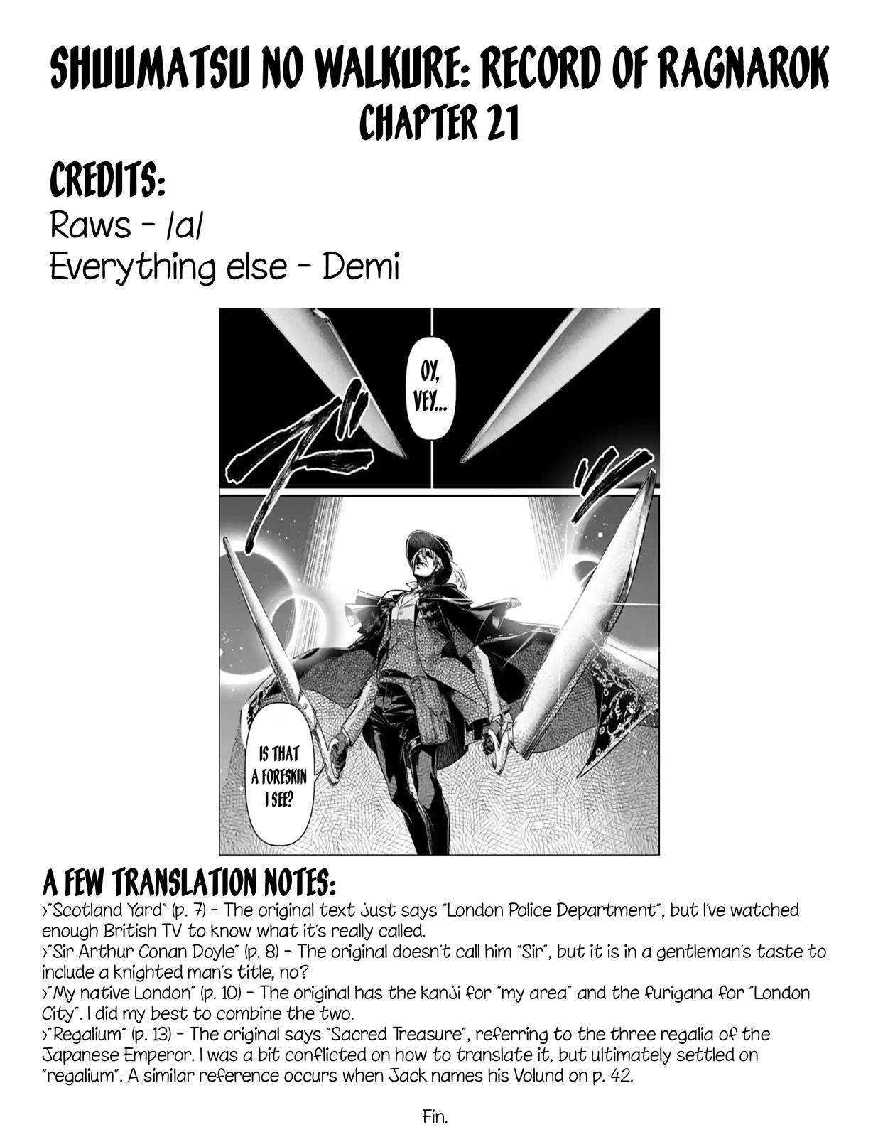 Shuumatsu no Walküre Chap 21 - Next Chap 22