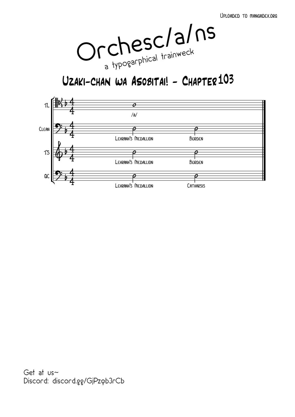 Uzaki-chan wa Asobitai! Chap 103 - Next Chap 104