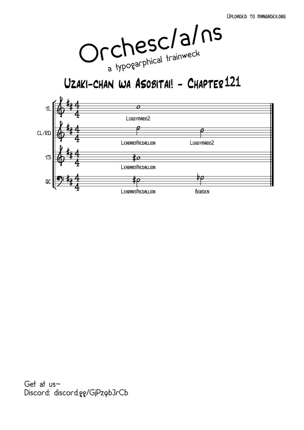 Uzaki-chan wa Asobitai! Chap 121 - Next Chap 122