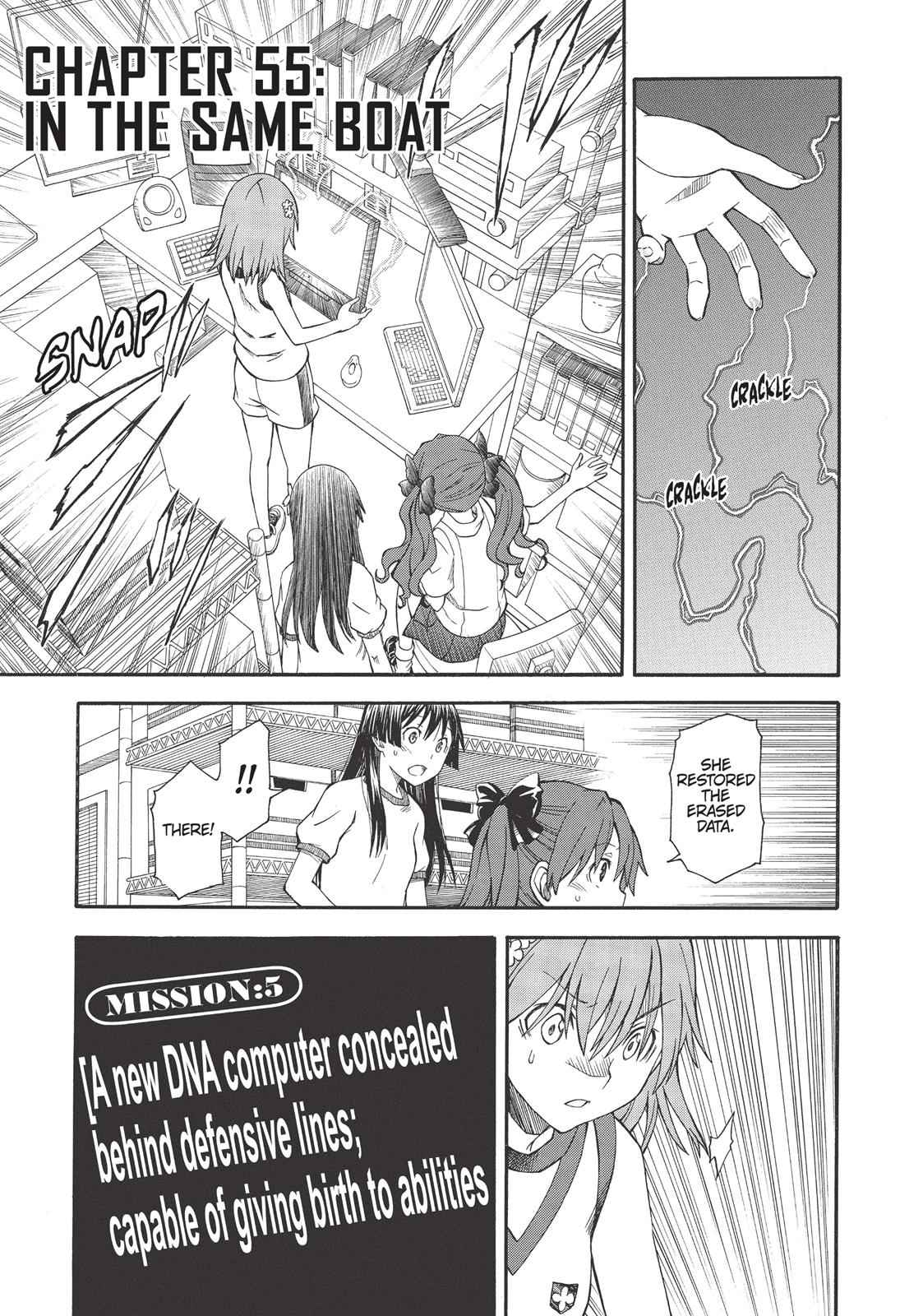 Toaru Majutsu no Index Gaiden: Toaru Kagaku no Railgun Chap 55 - Next Chap 56