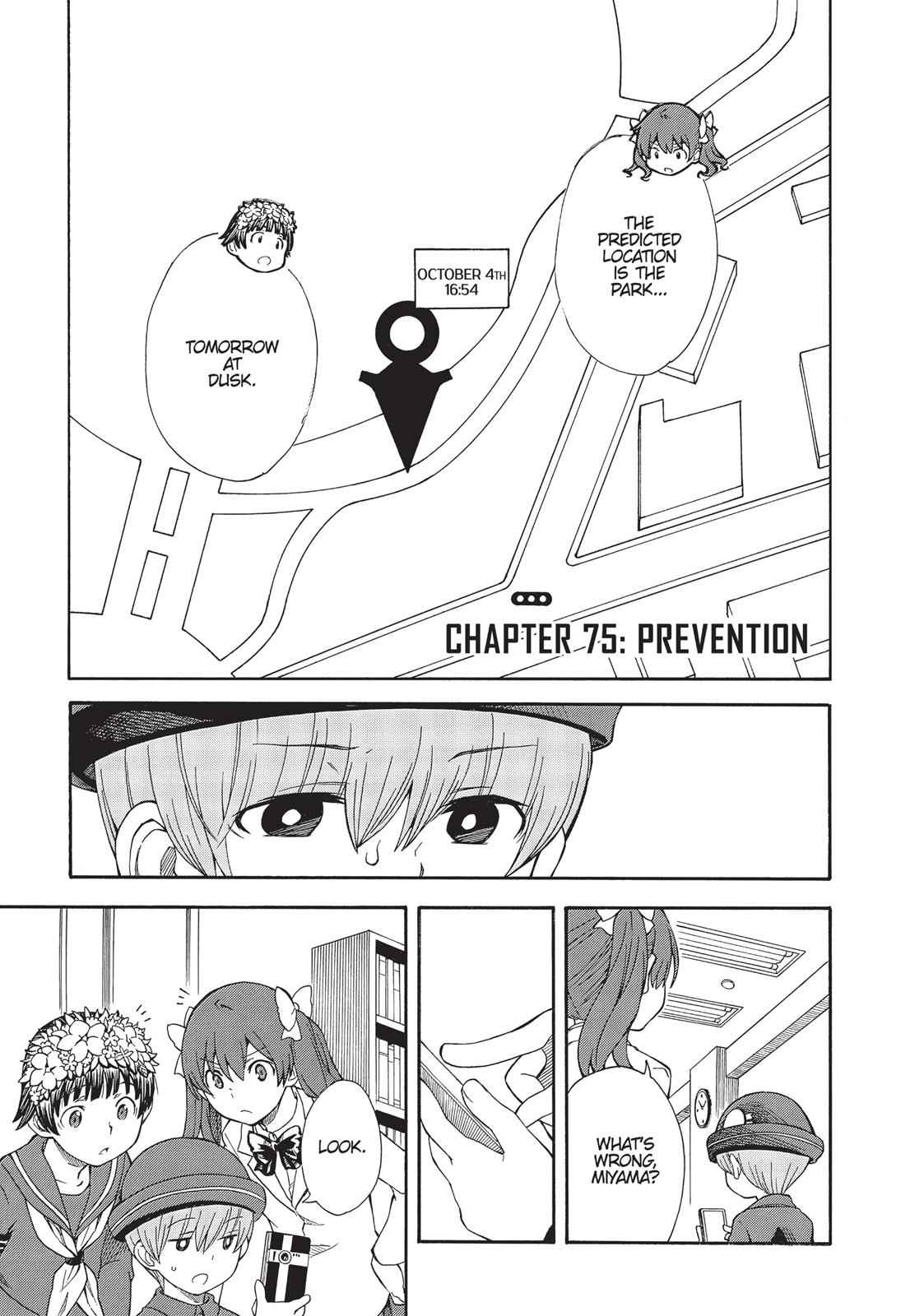 Toaru Majutsu no Index Gaiden: Toaru Kagaku no Railgun Chap 75 - Next Chap 76