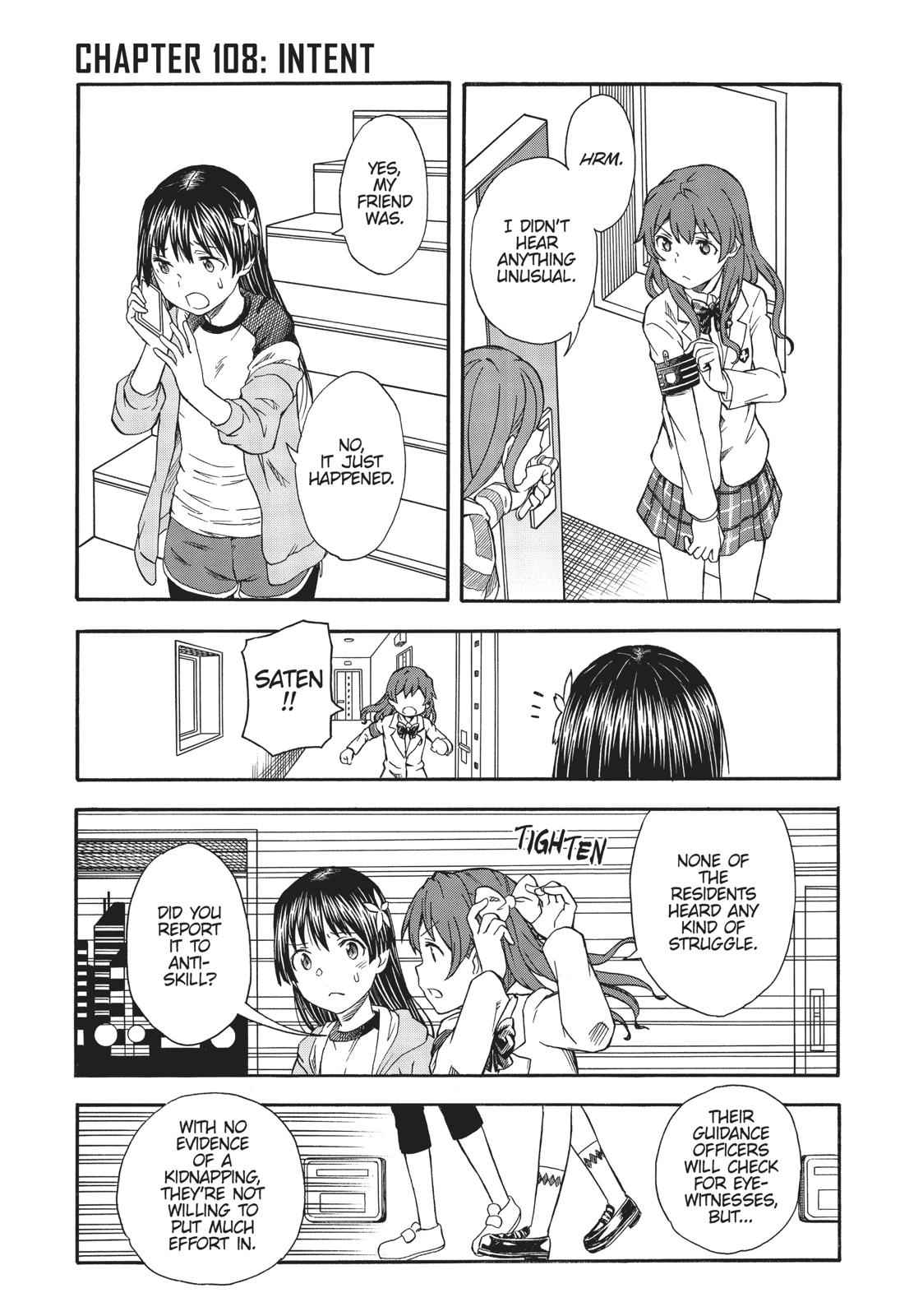 Toaru Majutsu no Index Gaiden: Toaru Kagaku no Railgun Chap 108 - Next Chap 109