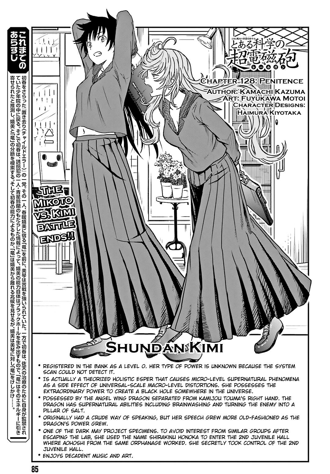 Toaru Majutsu no Index Gaiden: Toaru Kagaku no Railgun Chap 128 - Next Chap 129