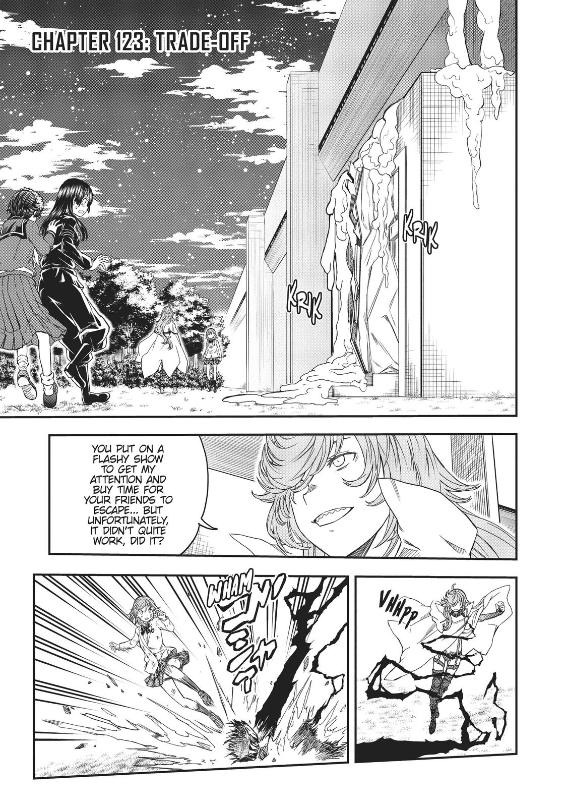 Toaru Majutsu no Index Gaiden: Toaru Kagaku no Railgun Chap 123 - Next Chap 124