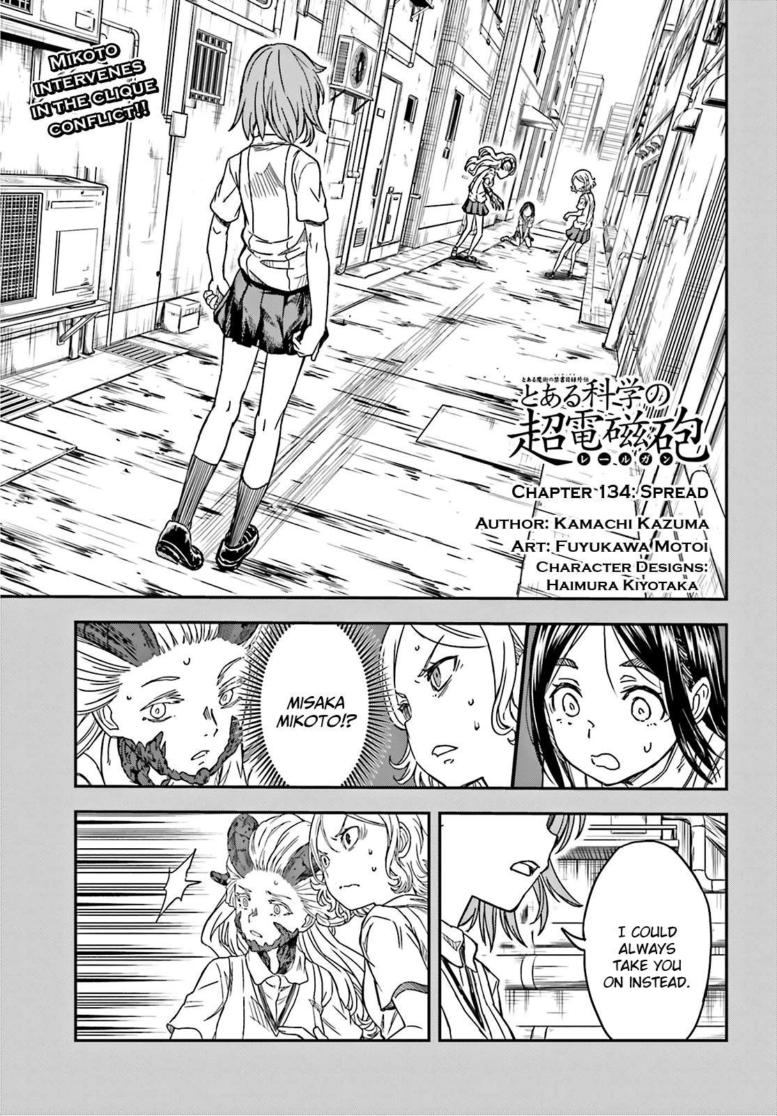 Toaru Majutsu no Index Gaiden: Toaru Kagaku no Railgun Chap 134 - Next Chap 135