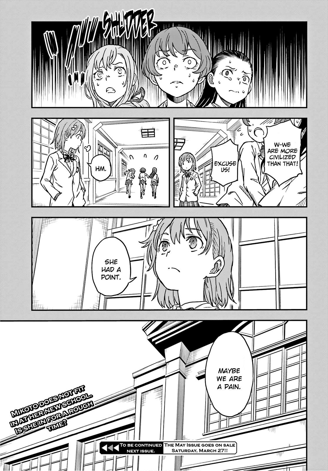 Toaru Majutsu no Index Gaiden: Toaru Kagaku no Railgun Chap 131 - Next Chap 132