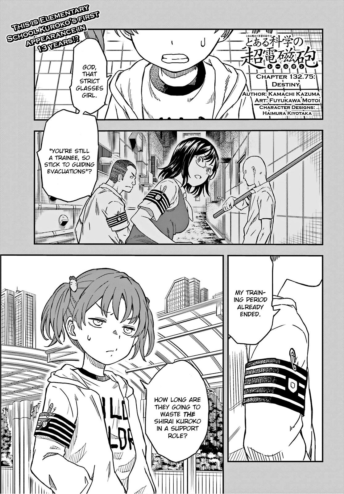 Toaru Majutsu no Index Gaiden: Toaru Kagaku no Railgun Chap 132.6 - Next Chap 133.6