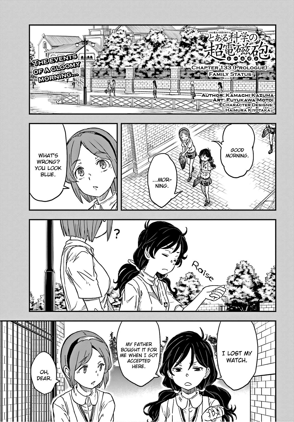 Toaru Majutsu no Index Gaiden: Toaru Kagaku no Railgun Chap 133 - Next Chap 134