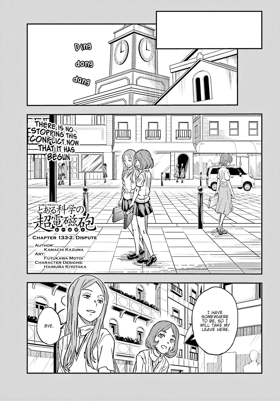 Toaru Majutsu no Index Gaiden: Toaru Kagaku no Railgun Chap 133.2 - Next Chap 134.2