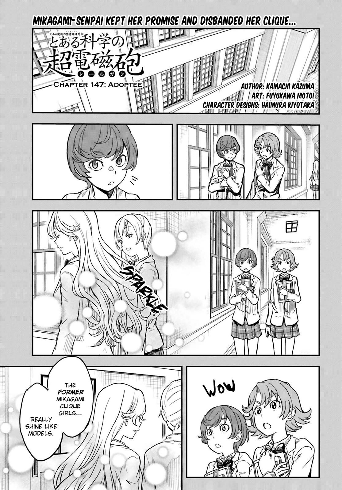 Toaru Majutsu no Index Gaiden: Toaru Kagaku no Railgun Chap 147 - Next Chap 148