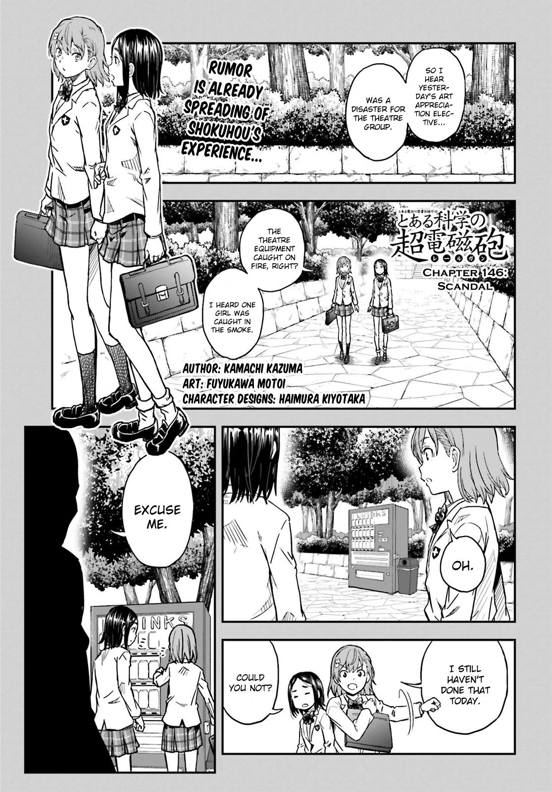 Toaru Majutsu no Index Gaiden: Toaru Kagaku no Railgun Chap 146 - Next Chap 147