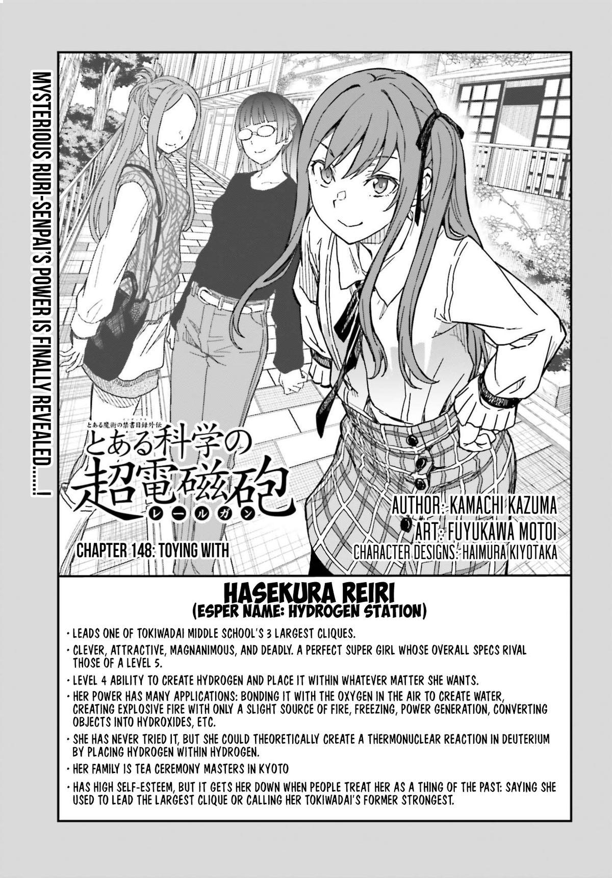 Toaru Majutsu no Index Gaiden: Toaru Kagaku no Railgun Chap 148 - Next Chap 149